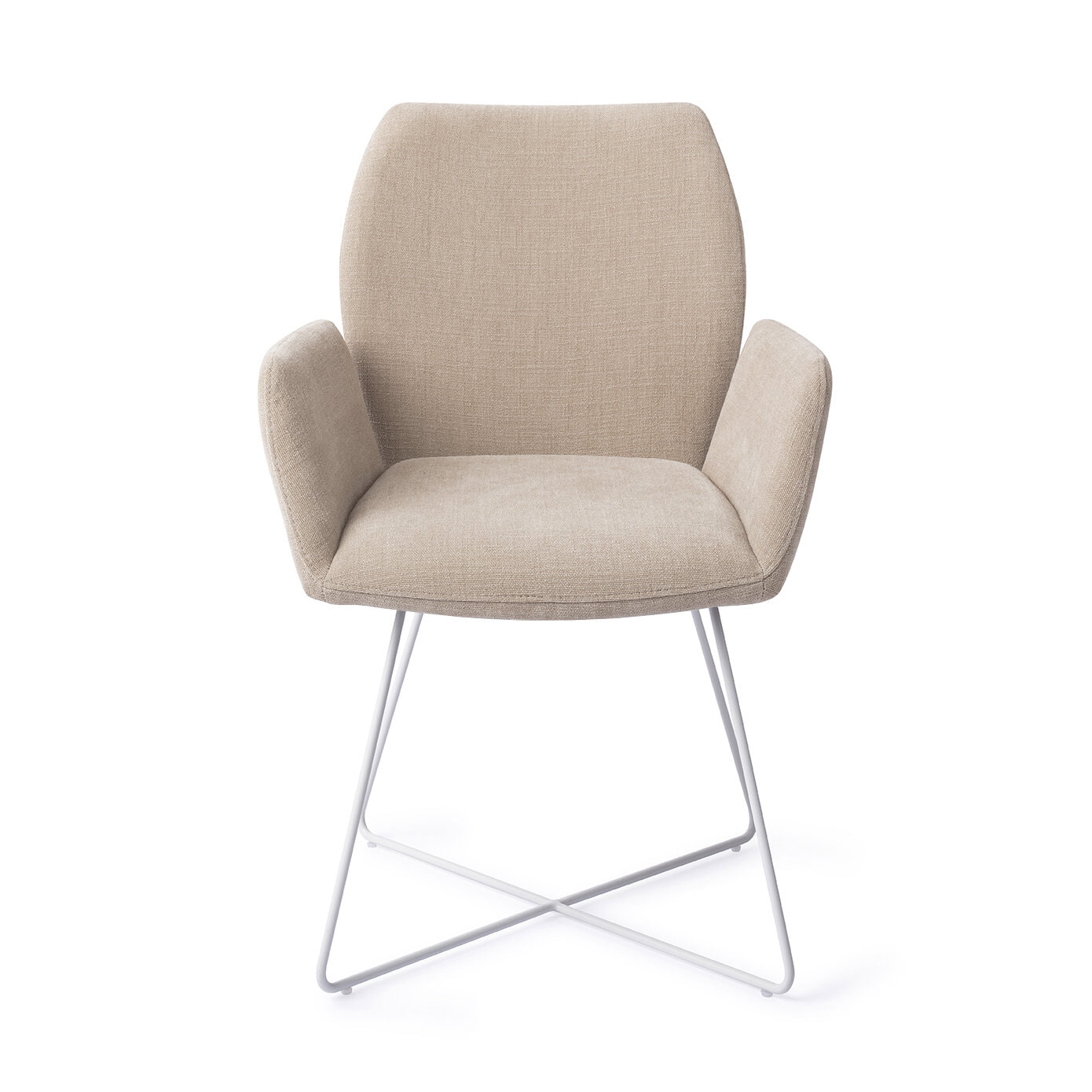 Jesper Home Eetkamerstoel 'Misaki' Cross White, kleur Sand Strand
