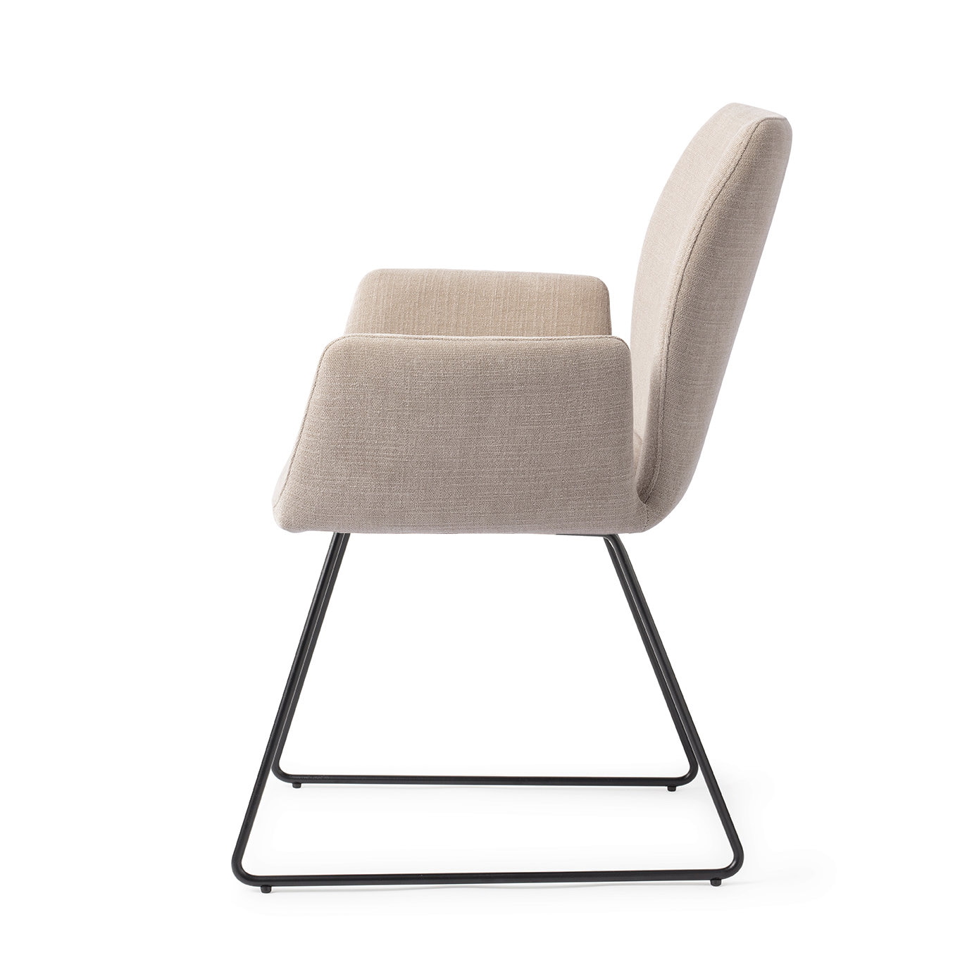 Jesper Home Eetkamerstoel 'Misaki' Slide Black, kleur Sand Strand