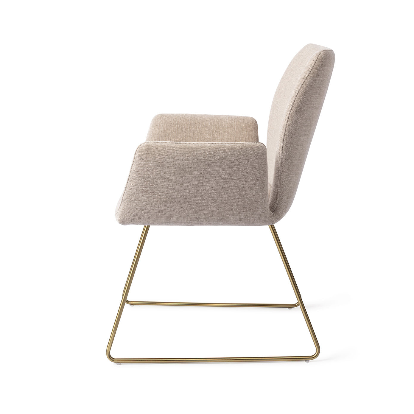 Jesper Home Eetkamerstoel 'Misaki' Slide Gold, kleur Sand Strand