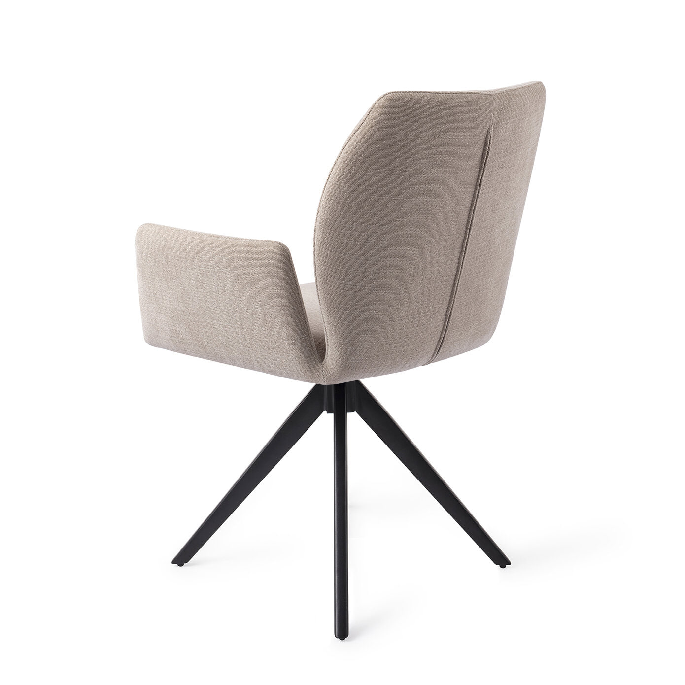 Jesper Home Draaibare Eetkamerstoel 'Misaki' Turn Black, kleur Sand Strand