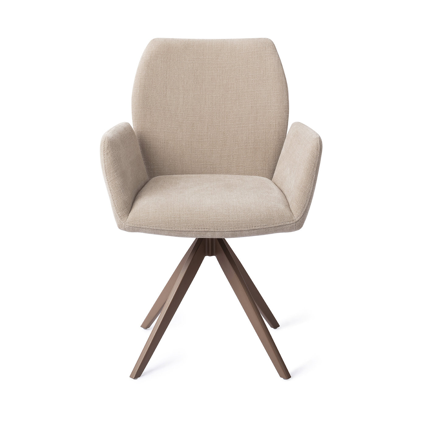 Jesper Home Draaibare Eetkamerstoel 'Misaki' Turn Brown, kleur Sand Strand