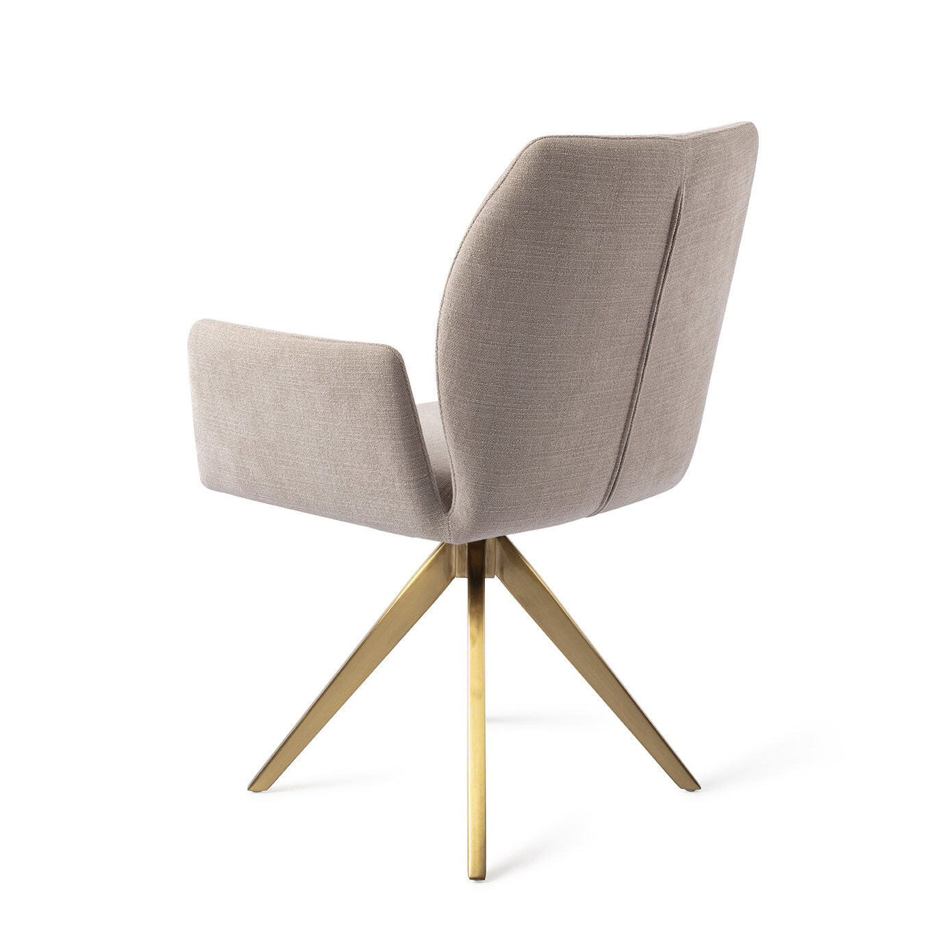 Jesper Home Draaibare Eetkamerstoel 'Misaki' Turn Gold, kleur Sand Strand