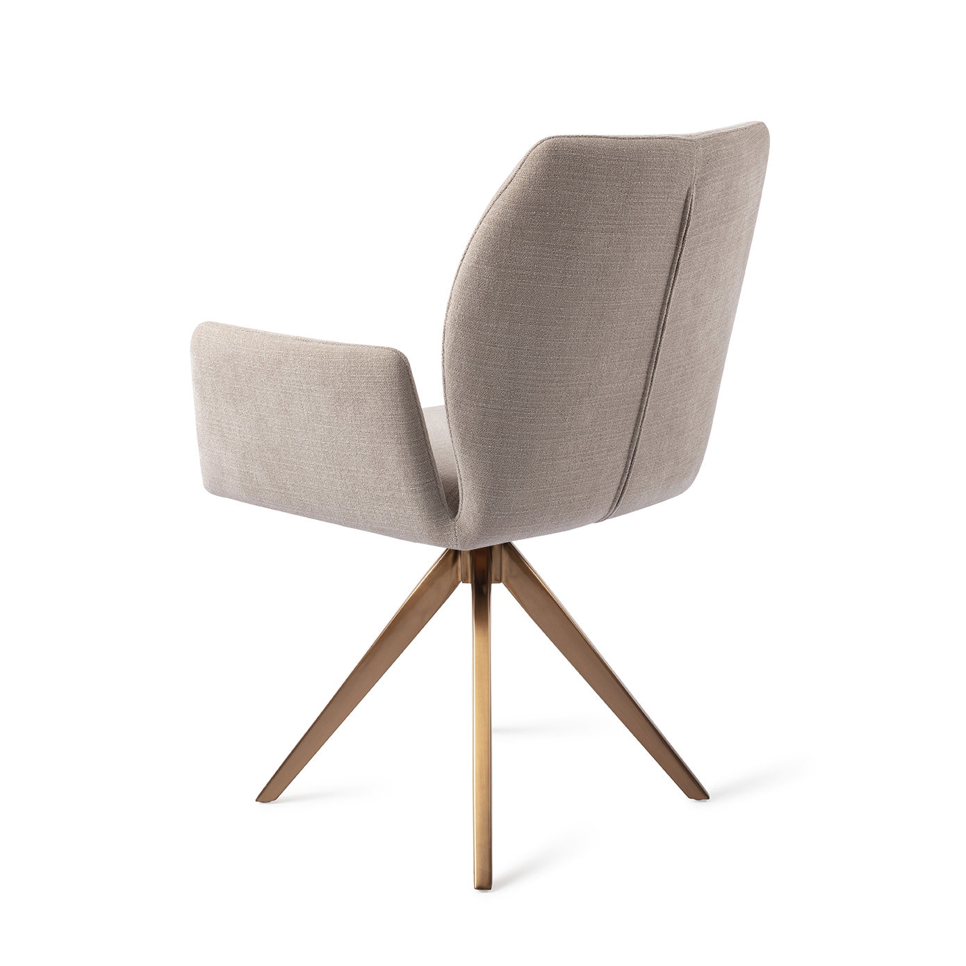 Jesper Home Draaibare Eetkamerstoel 'Misaki' Turn Rose, kleur Sand Strand