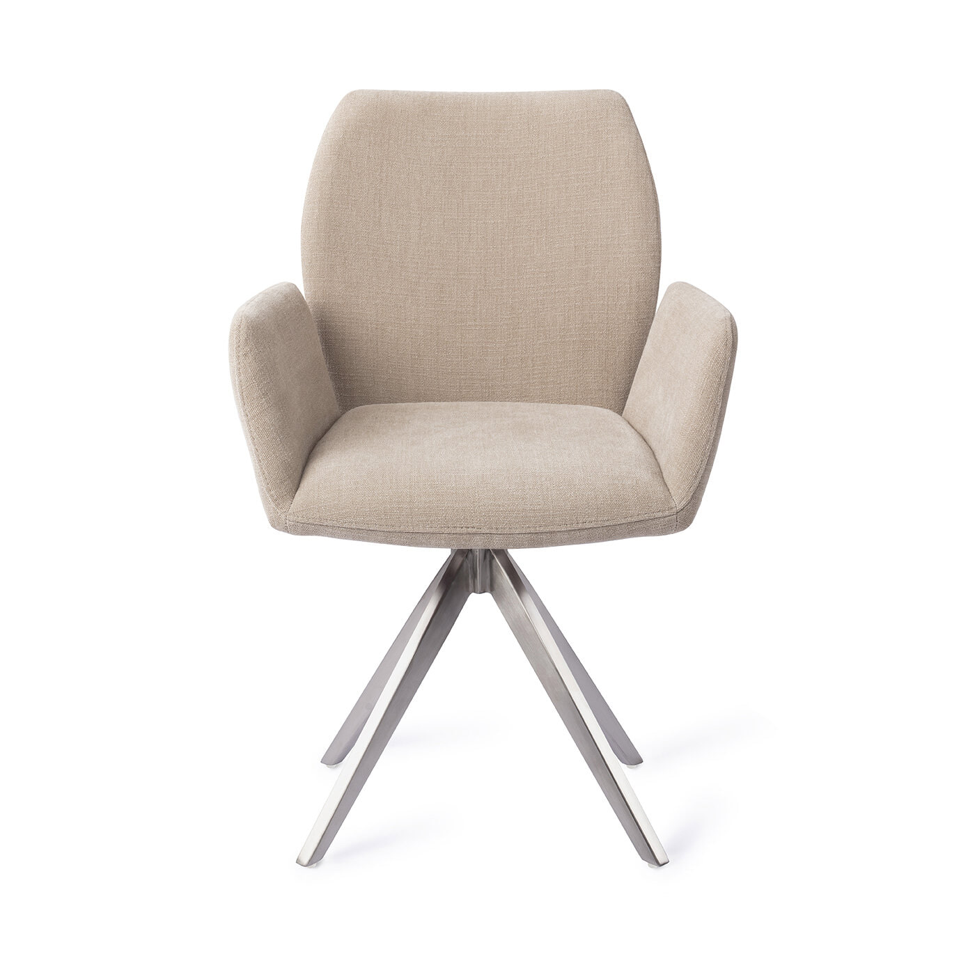 Jesper Home Draaibare Eetkamerstoel 'Misaki' Turn Steel, kleur Sand Strand