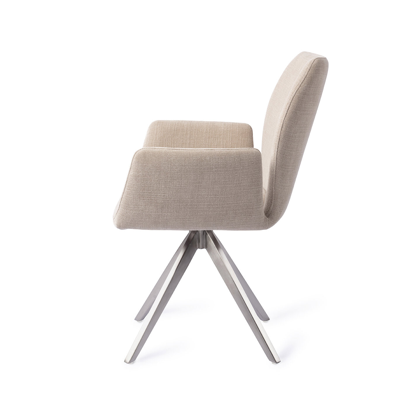 Jesper Home Draaibare Eetkamerstoel 'Misaki' Turn Steel, kleur Sand Strand