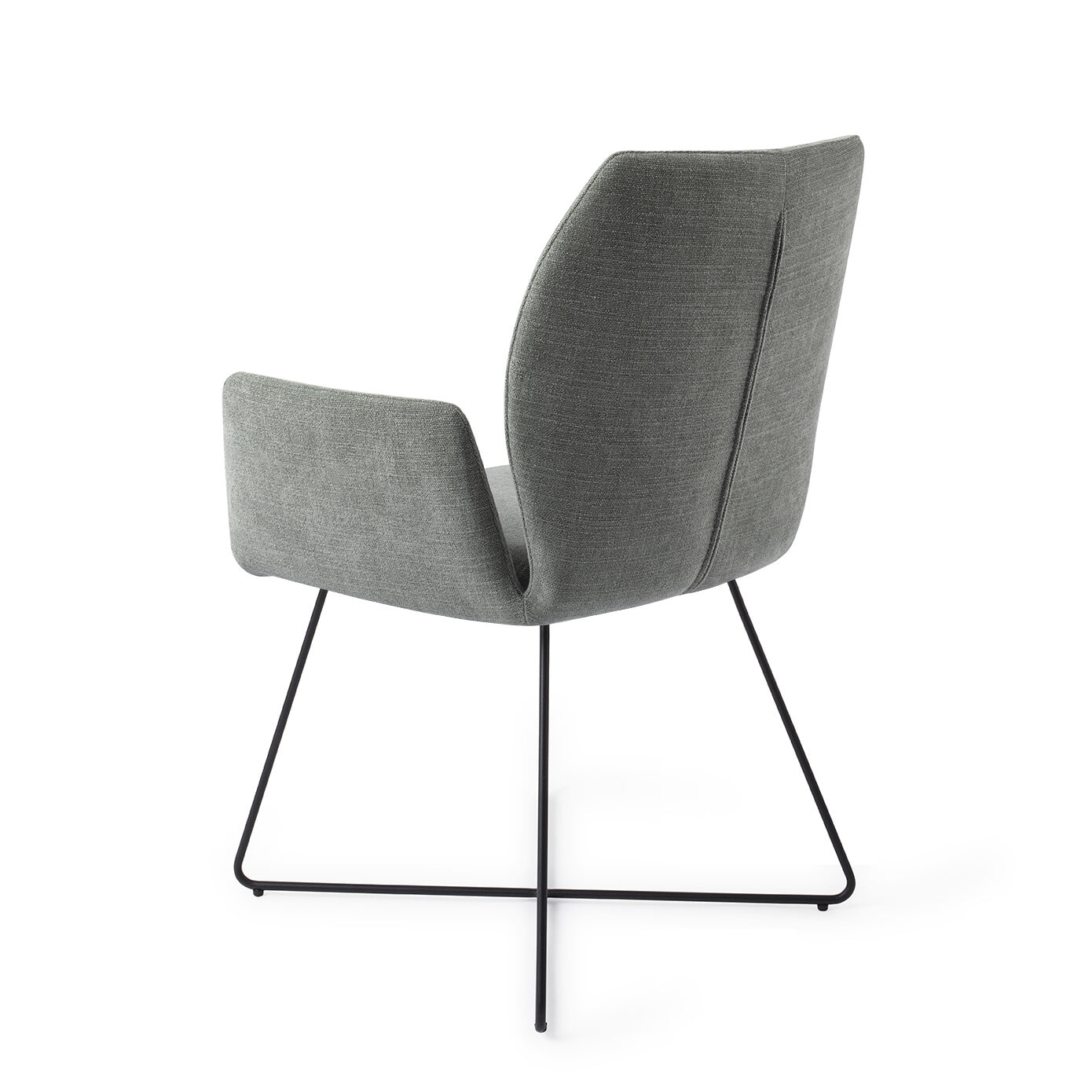 Jesper Home Eetkamerstoel 'Misaki' Cross Black, kleur Breezy Blue