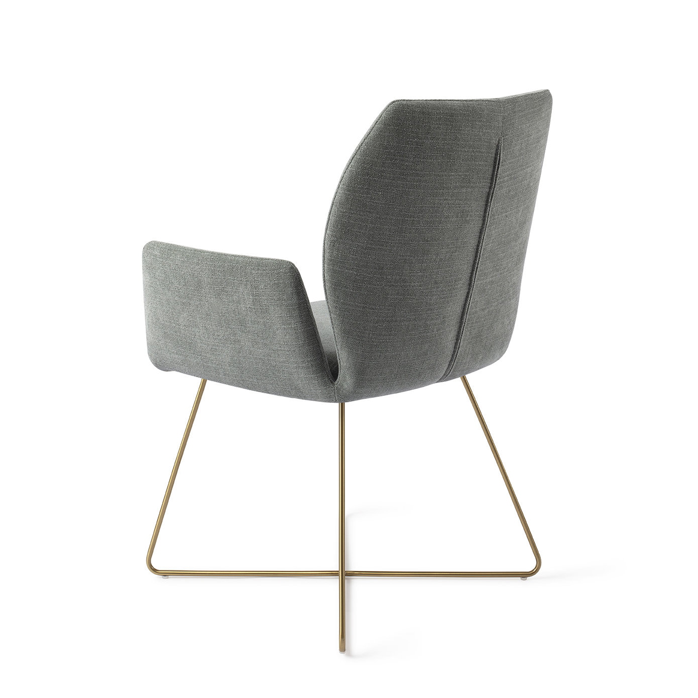 Jesper Home Eetkamerstoel 'Misaki' Cross Gold, kleur Breezy Blue