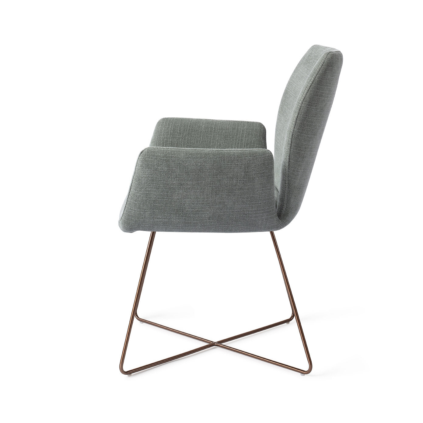 Jesper Home Eetkamerstoel 'Misaki' Cross Rose, kleur Breezy Blue