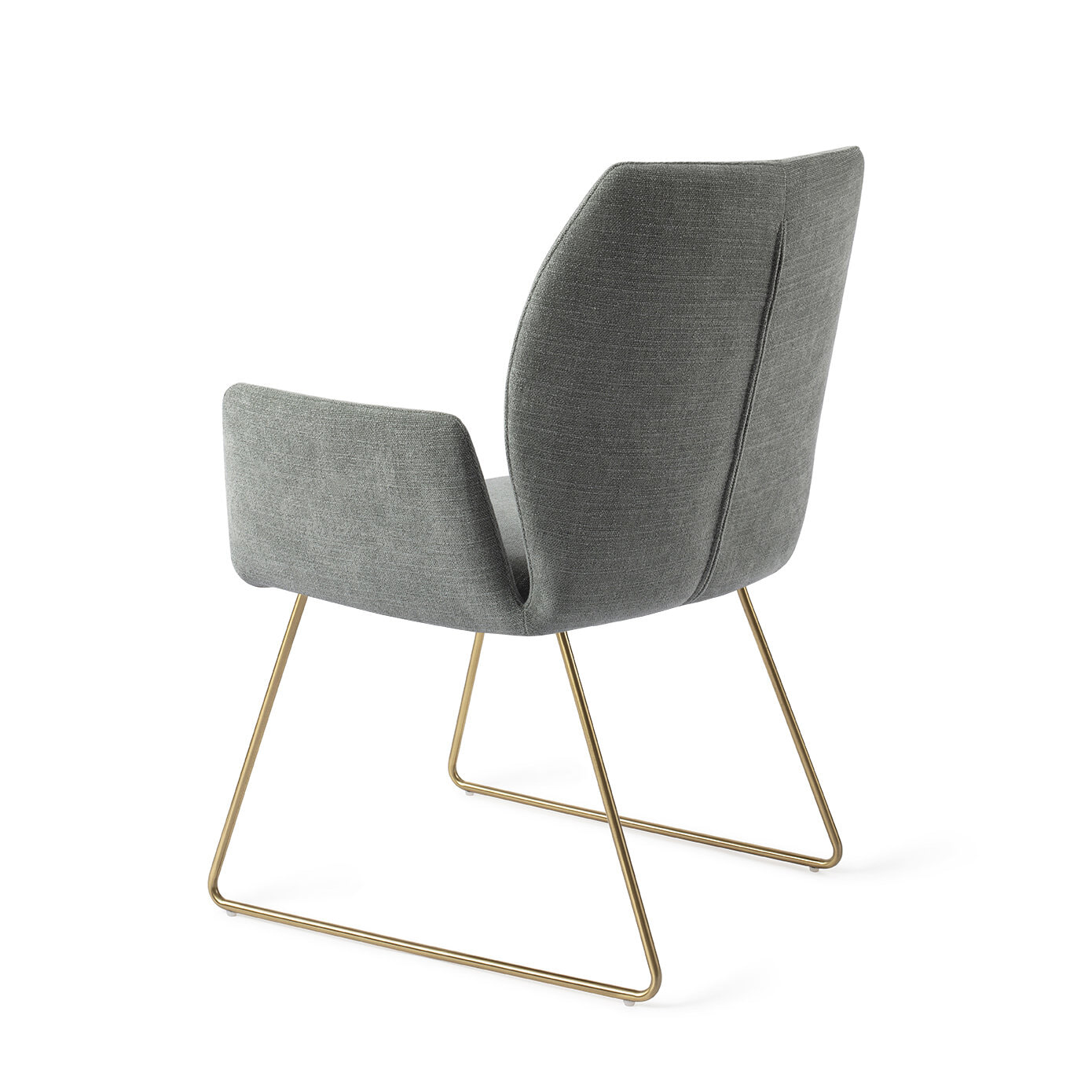 Jesper Home Eetkamerstoel 'Misaki' Slide Gold, kleur Breezy Blue