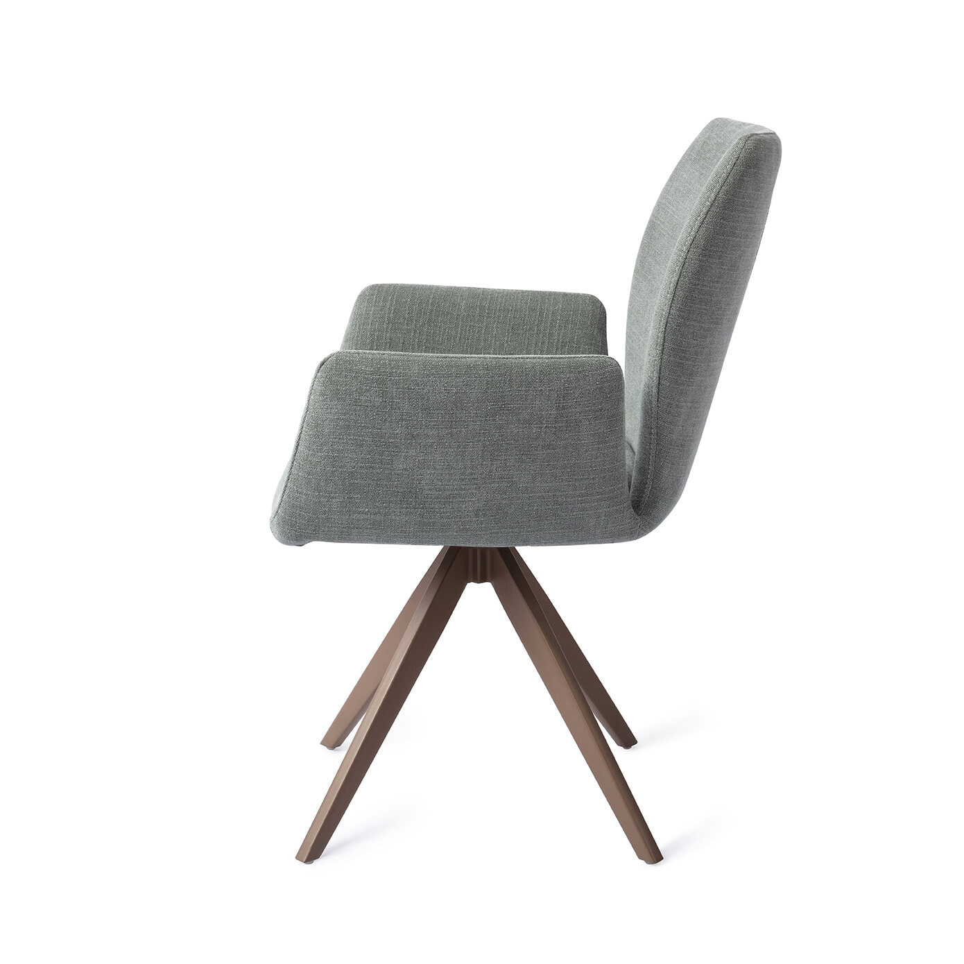 Jesper Home Draaibare Eetkamerstoel 'Misaki' Turn Brown, kleur Breezy Blue