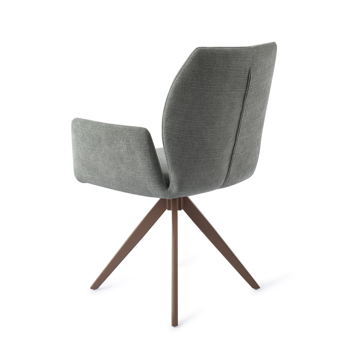 Jesper Home Draaibare Eetkamerstoel 'Misaki' Turn Brown, kleur Breezy Blue