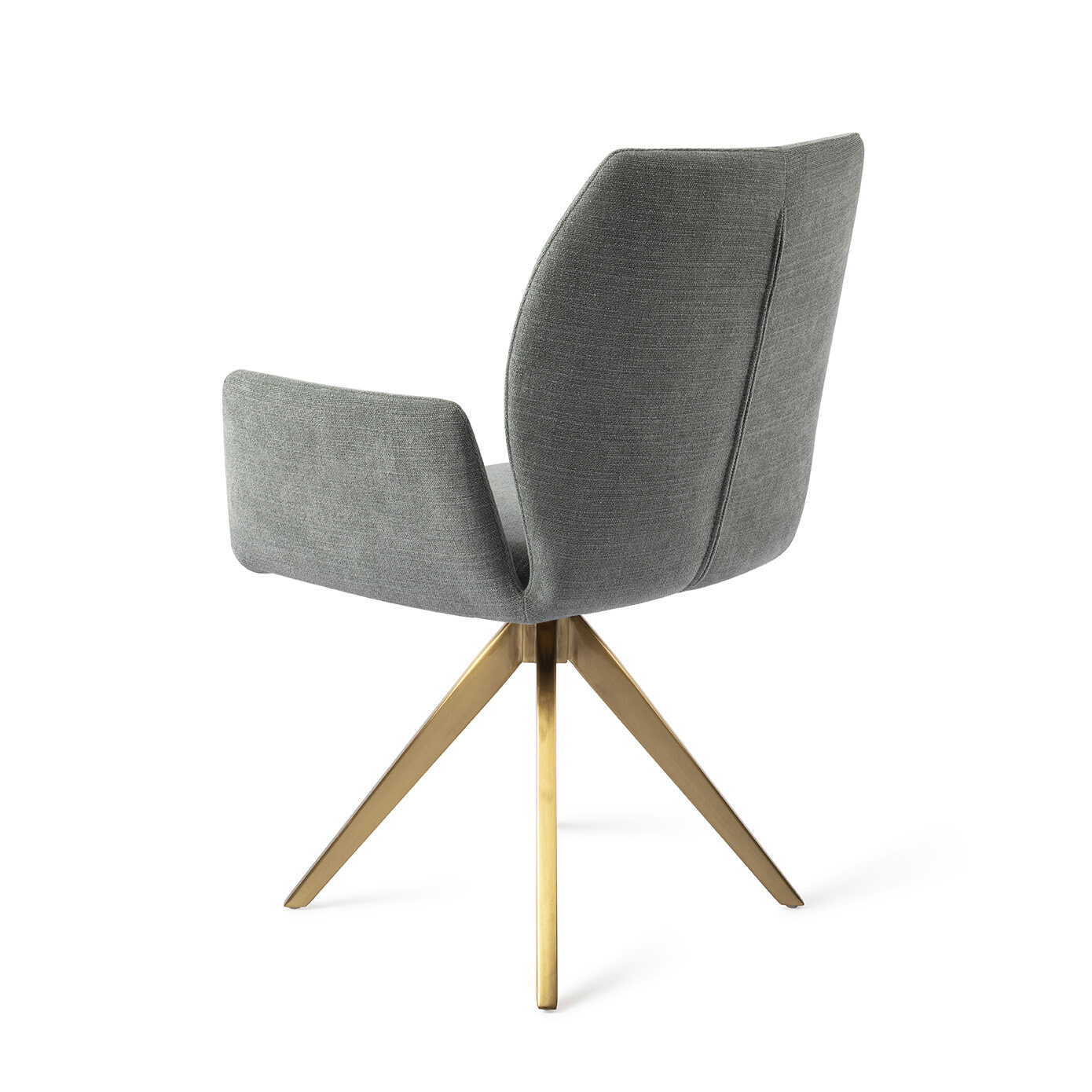 Jesper Home Draaibare Eetkamerstoel 'Misaki' Turn Gold, kleur Breezy Blue