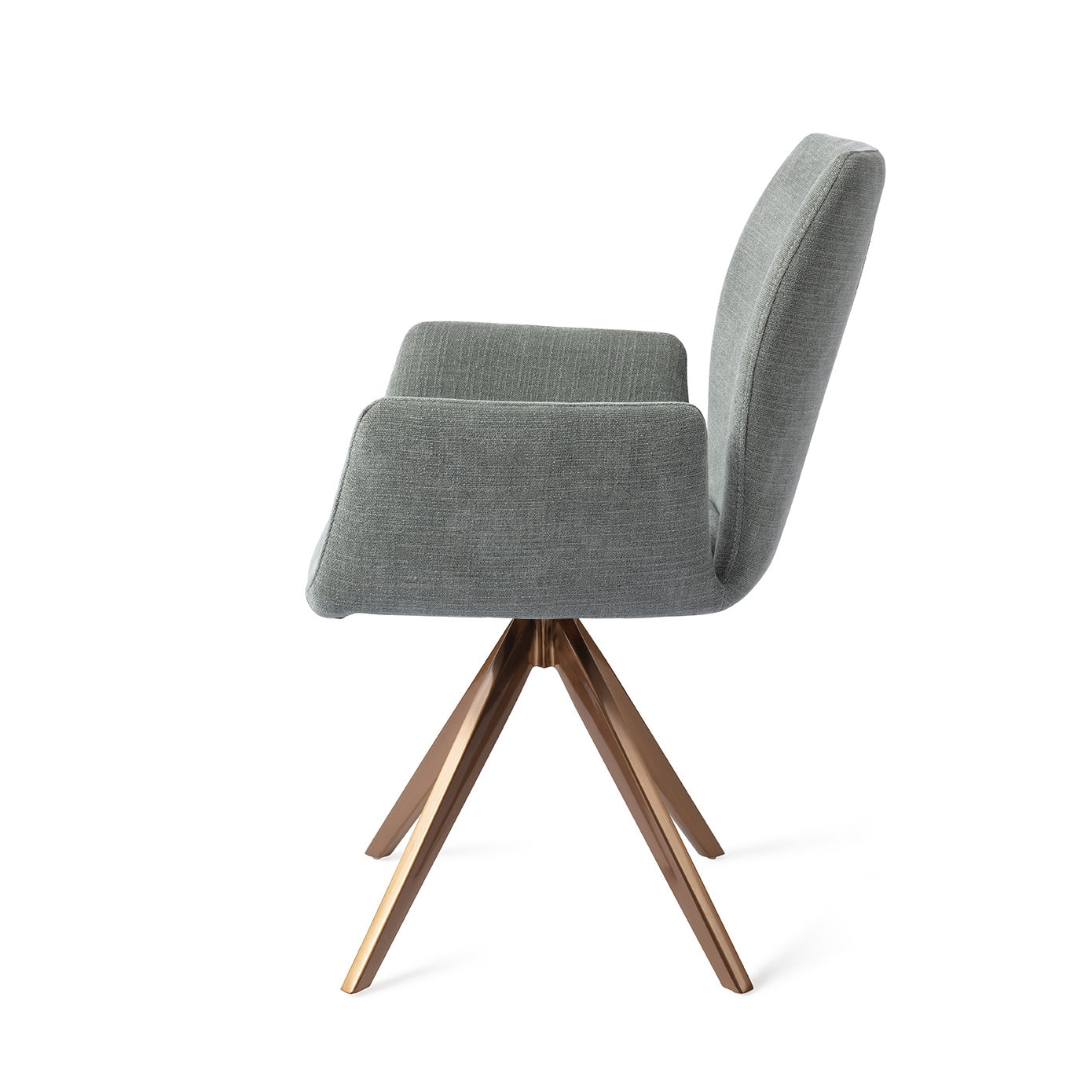 Jesper Home Draaibare Eetkamerstoel 'Misaki' Turn Rose, kleur Breezy Blue