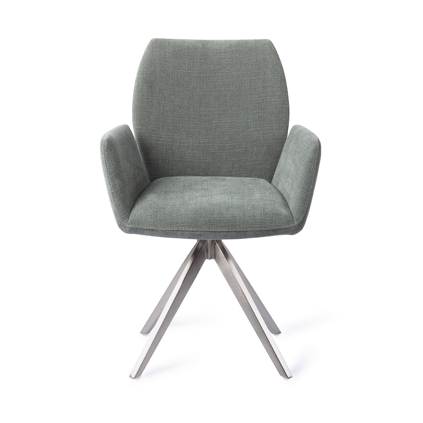 Jesper Home Draaibare Eetkamerstoel 'Misaki' Turn Steel, kleur Breezy Blue