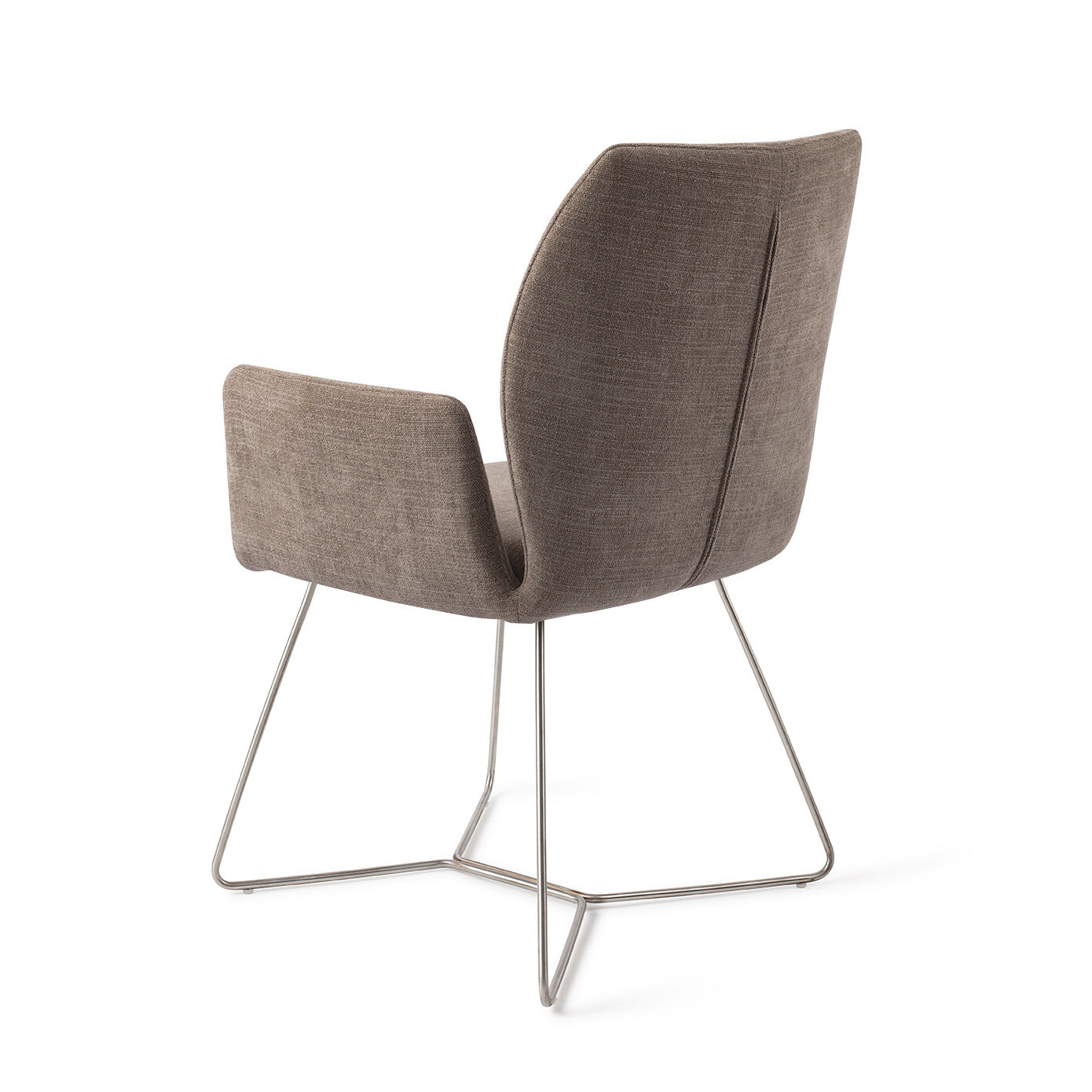 Jesper Home Eetkamerstoel 'Misaki' Beehive Steel, kleur Mocha Mist