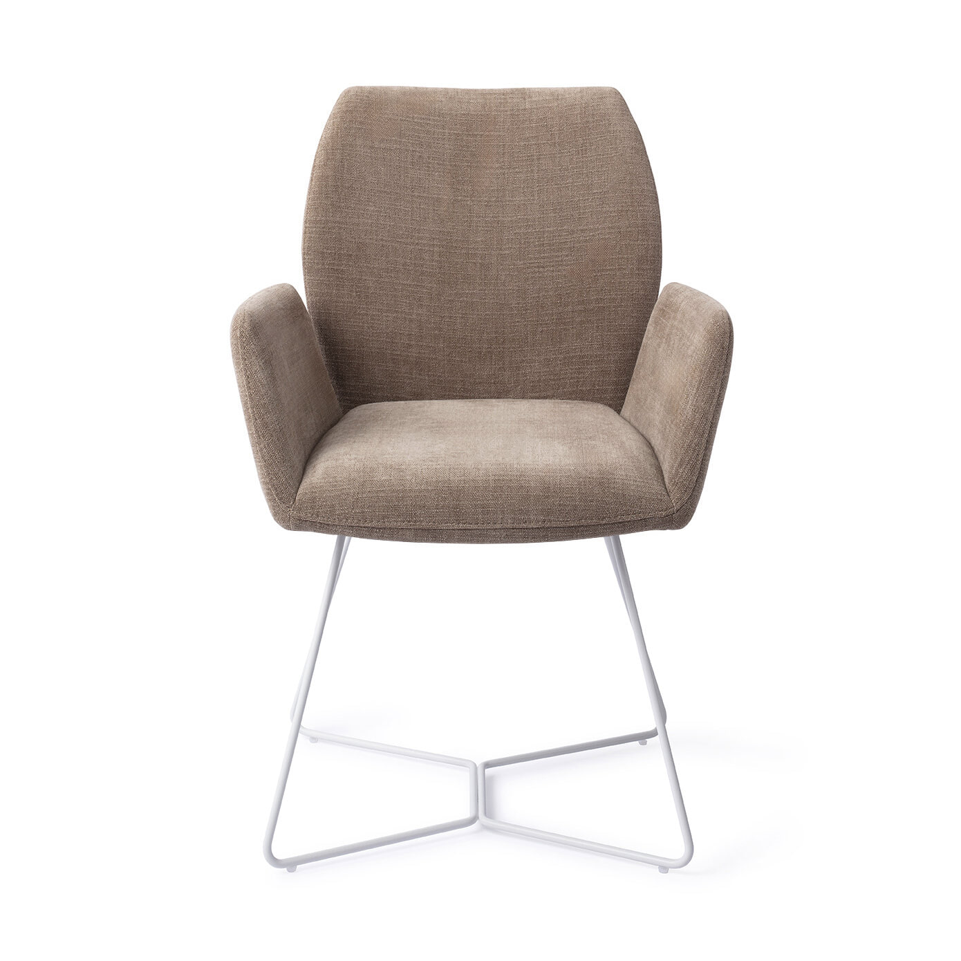 Jesper Home Eetkamerstoel 'Misaki' Beehive White, kleur Mocha Mist