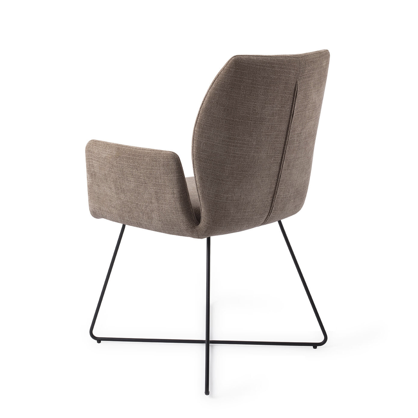 Jesper Home Eetkamerstoel 'Misaki' Cross Black, kleur Mocha Mist