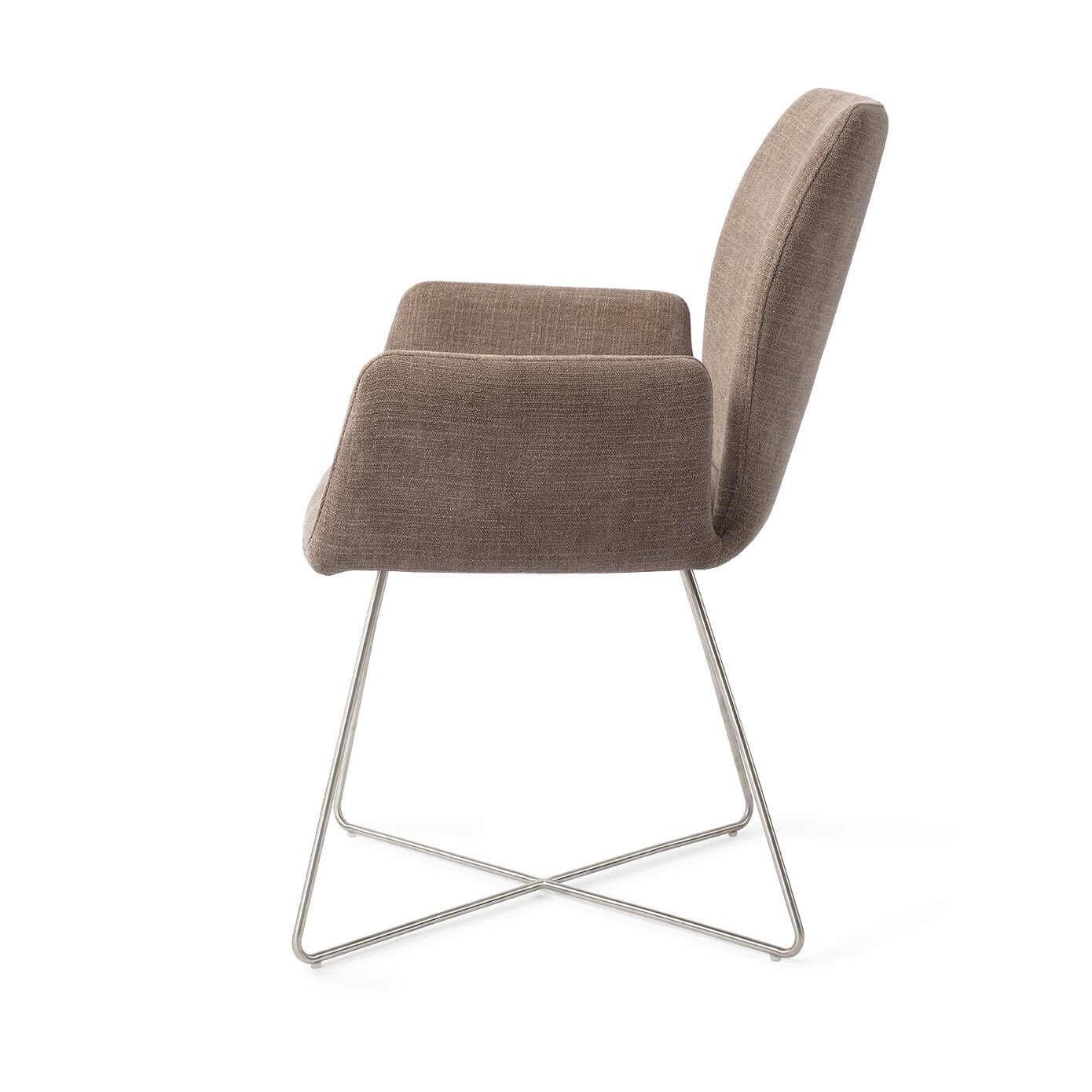 Jesper Home Eetkamerstoel 'Misaki' Cross Steel, kleur Mocha Mist