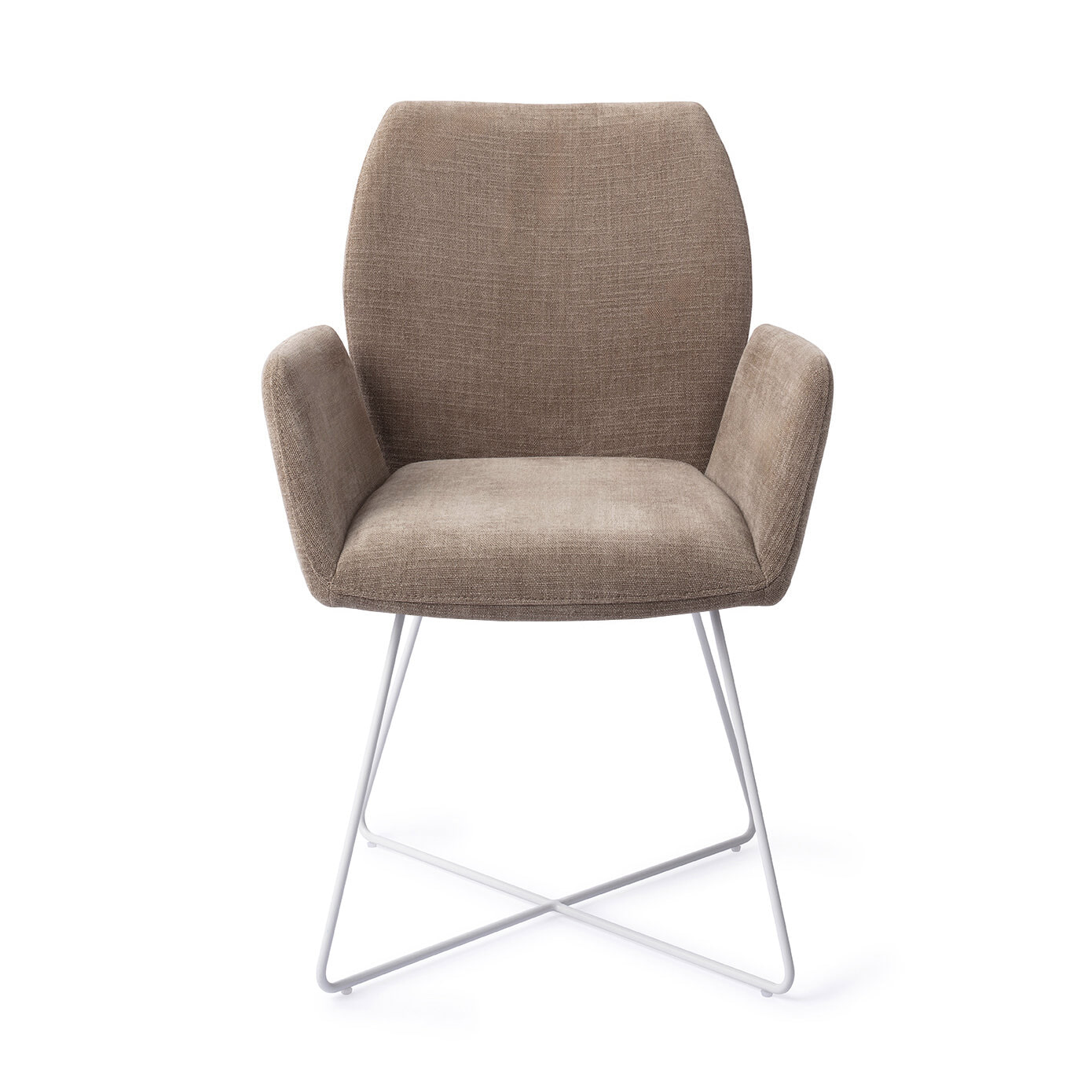 Jesper Home Eetkamerstoel 'Misaki' Cross White, kleur Mocha Mist