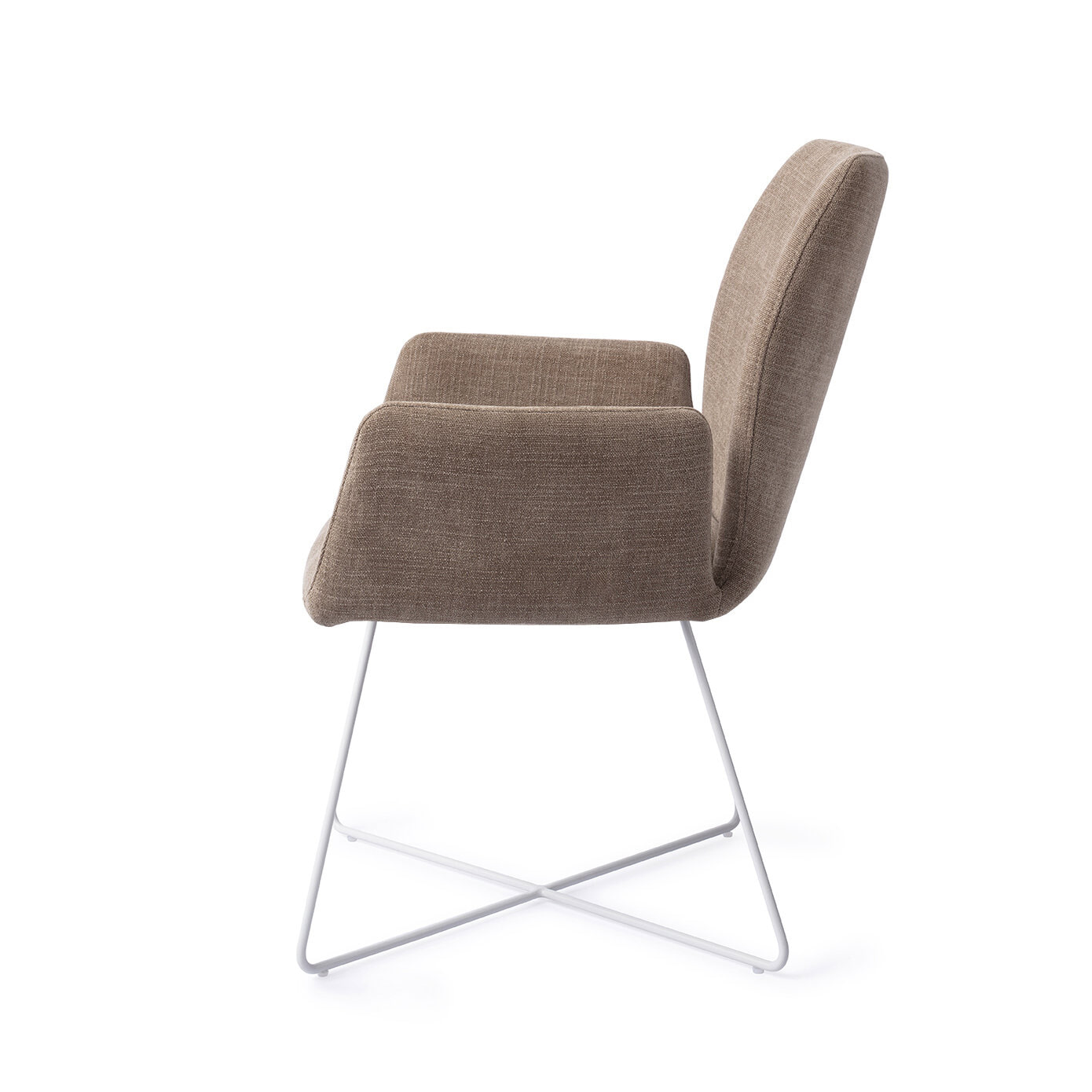 Jesper Home Eetkamerstoel 'Misaki' Cross White, kleur Mocha Mist