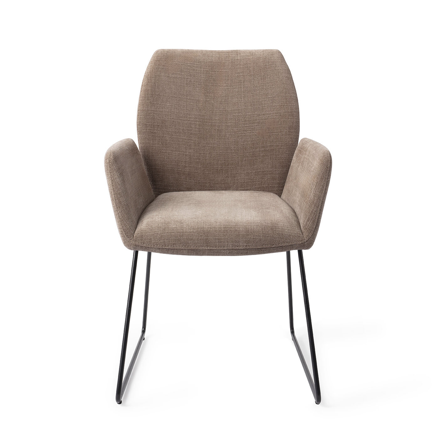 Jesper Home Eetkamerstoel 'Misaki' Slide Black, kleur Mocha Mist
