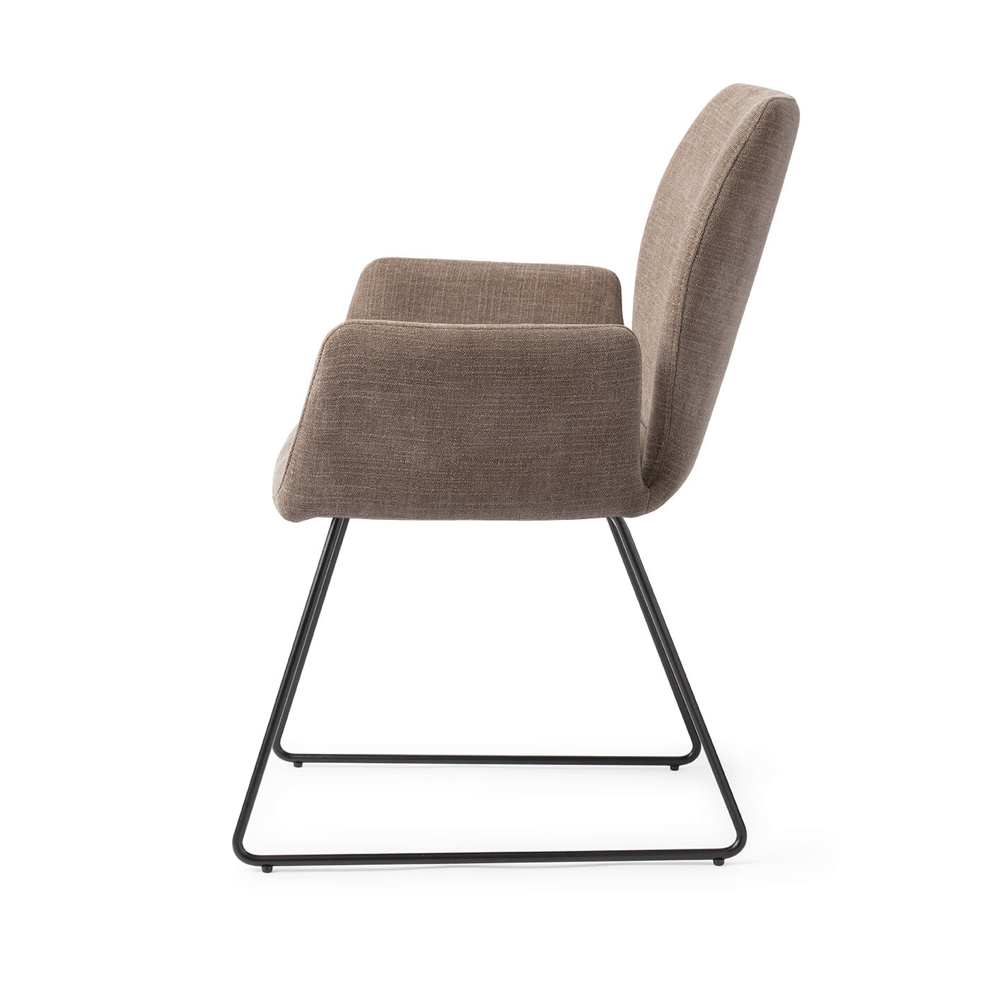 Jesper Home Eetkamerstoel 'Misaki' Slide Black, kleur Mocha Mist