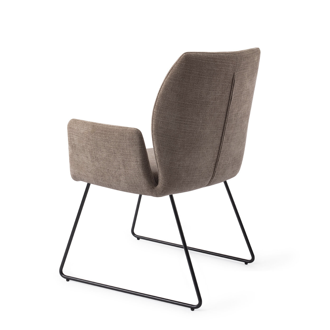 Jesper Home Eetkamerstoel 'Misaki' Slide Black, kleur Mocha Mist