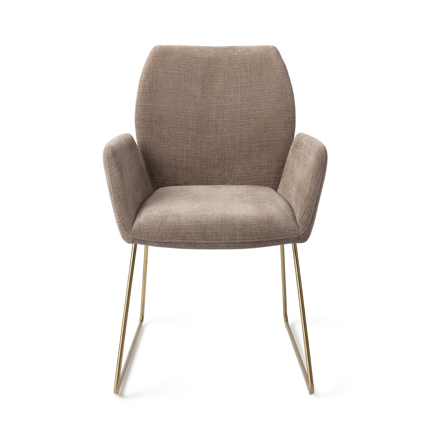 Jesper Home Eetkamerstoel 'Misaki' Slide Gold, kleur Mocha Mist
