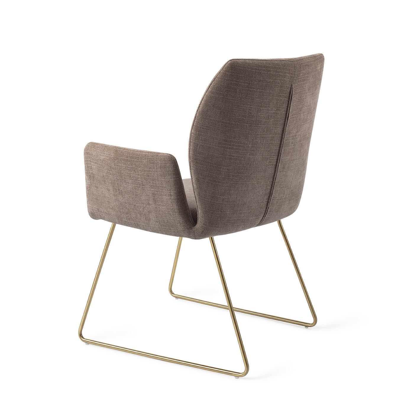 Jesper Home Eetkamerstoel 'Misaki' Slide Gold, kleur Mocha Mist