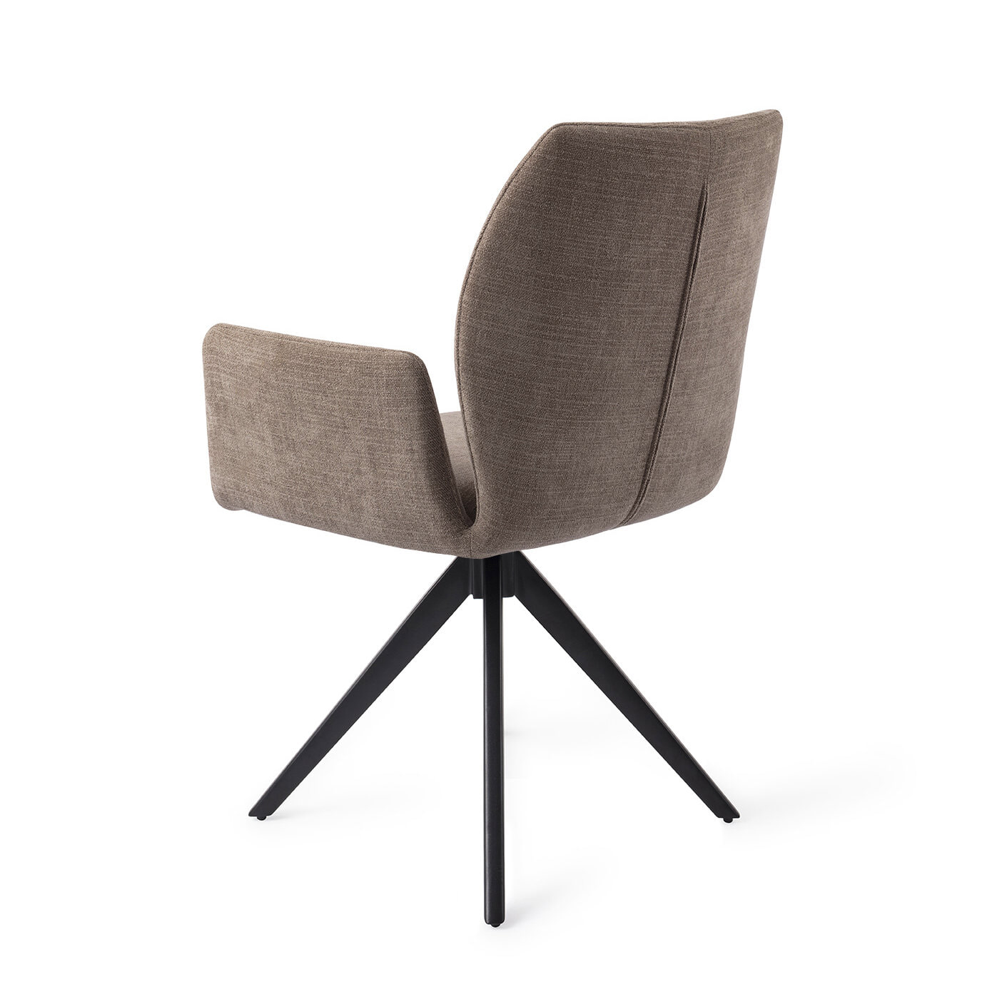 Jesper Home Draaibare Eetkamerstoel 'Misaki' Turn Black, kleur Mocha Mist