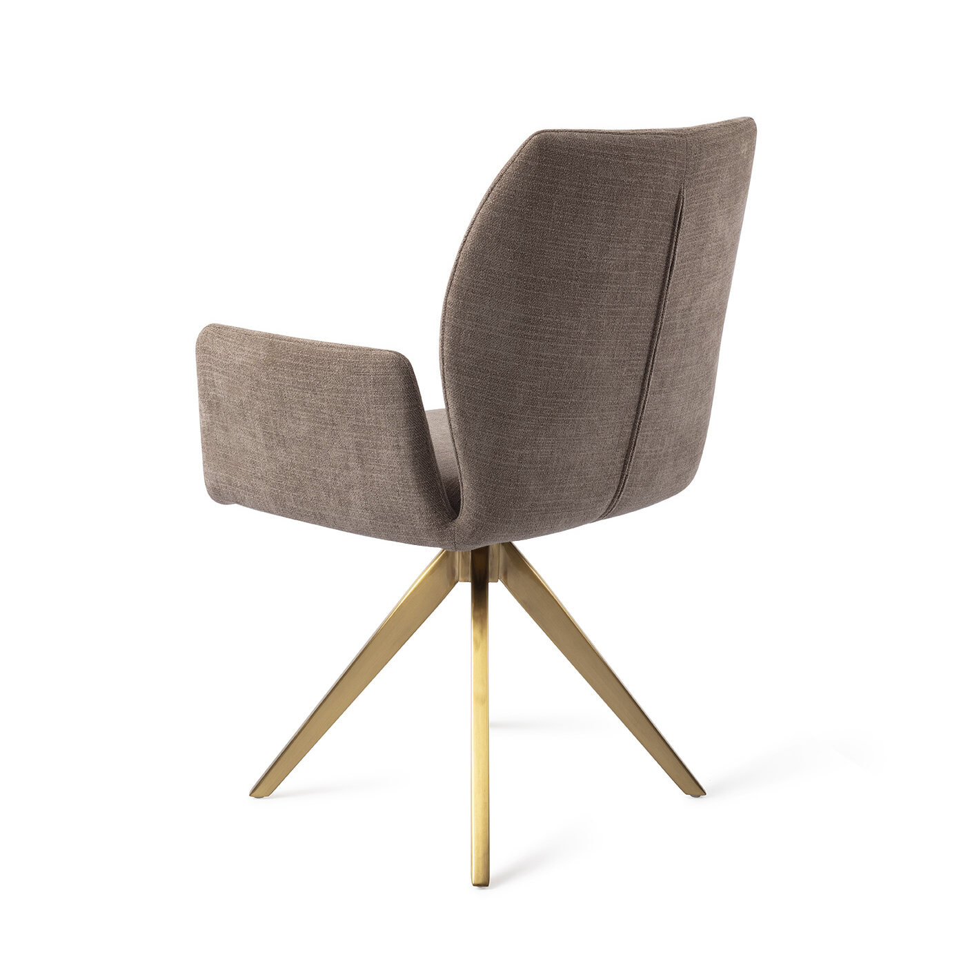 Jesper Home Draaibare Eetkamerstoel 'Misaki' Turn Gold, kleur Mocha Mist