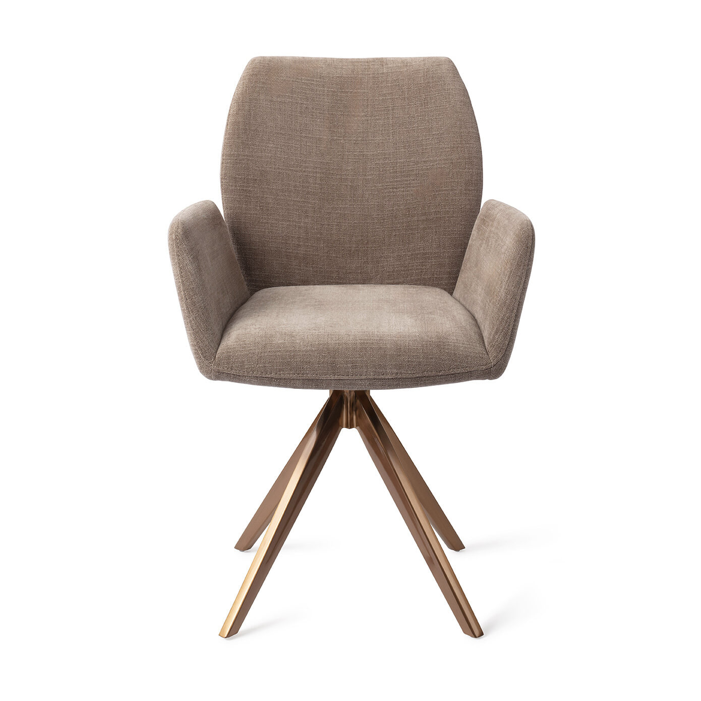 Jesper Home Draaibare Eetkamerstoel 'Misaki' Turn Rose, kleur Mocha Mist