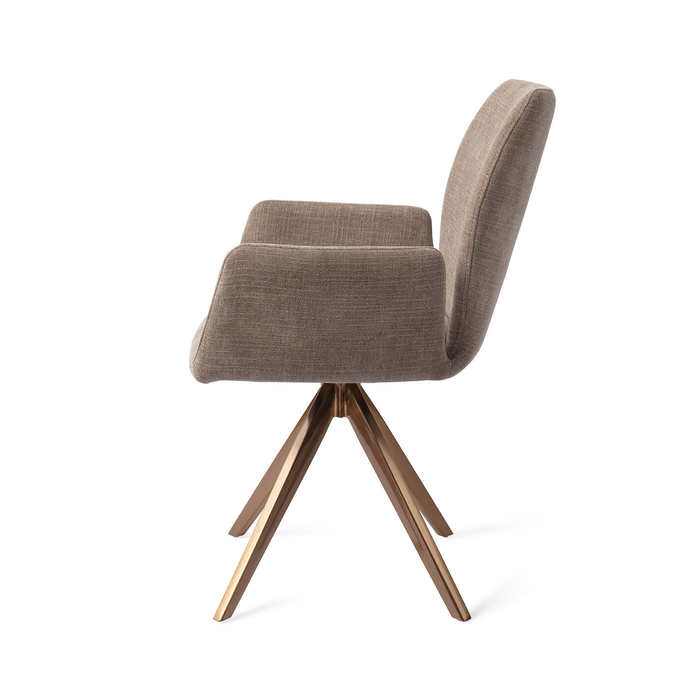 Jesper Home Draaibare Eetkamerstoel 'Misaki' Turn Rose, kleur Mocha Mist
