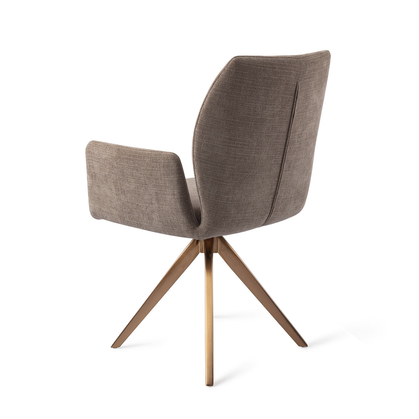 Jesper Home Draaibare Eetkamerstoel 'Misaki' Turn Rose, kleur Mocha Mist