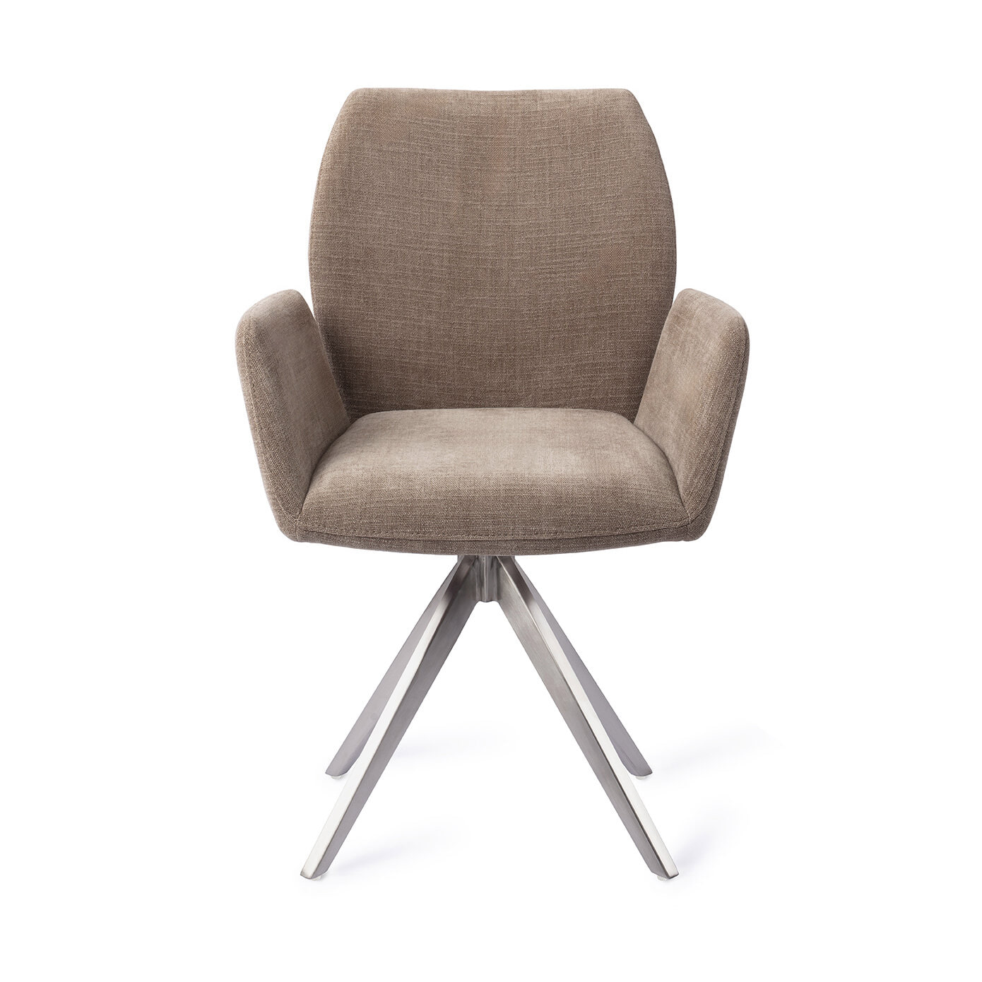 Jesper Home Draaibare Eetkamerstoel 'Misaki' Turn Steel, kleur Mocha Mist