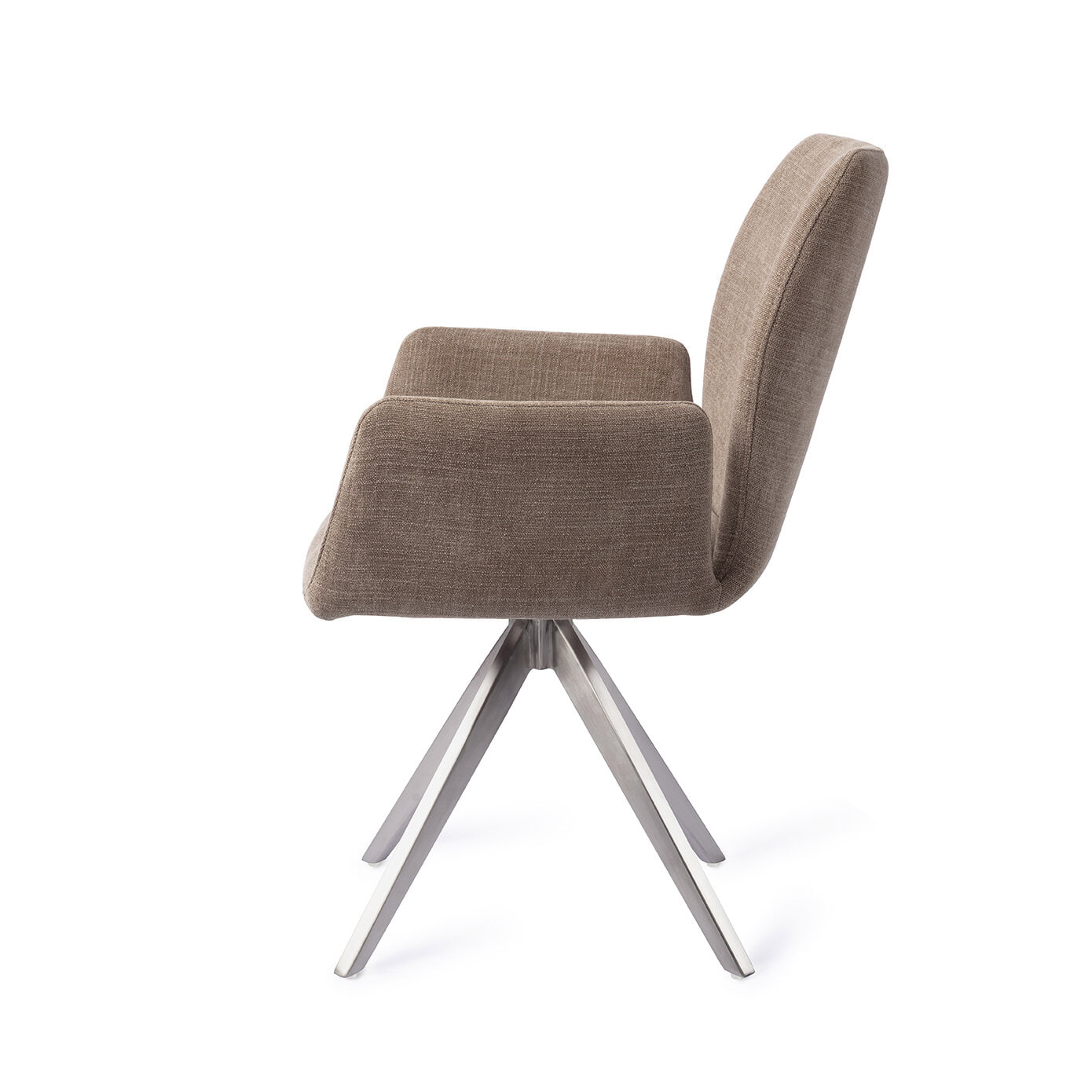 Jesper Home Draaibare Eetkamerstoel 'Misaki' Turn Steel, kleur Mocha Mist
