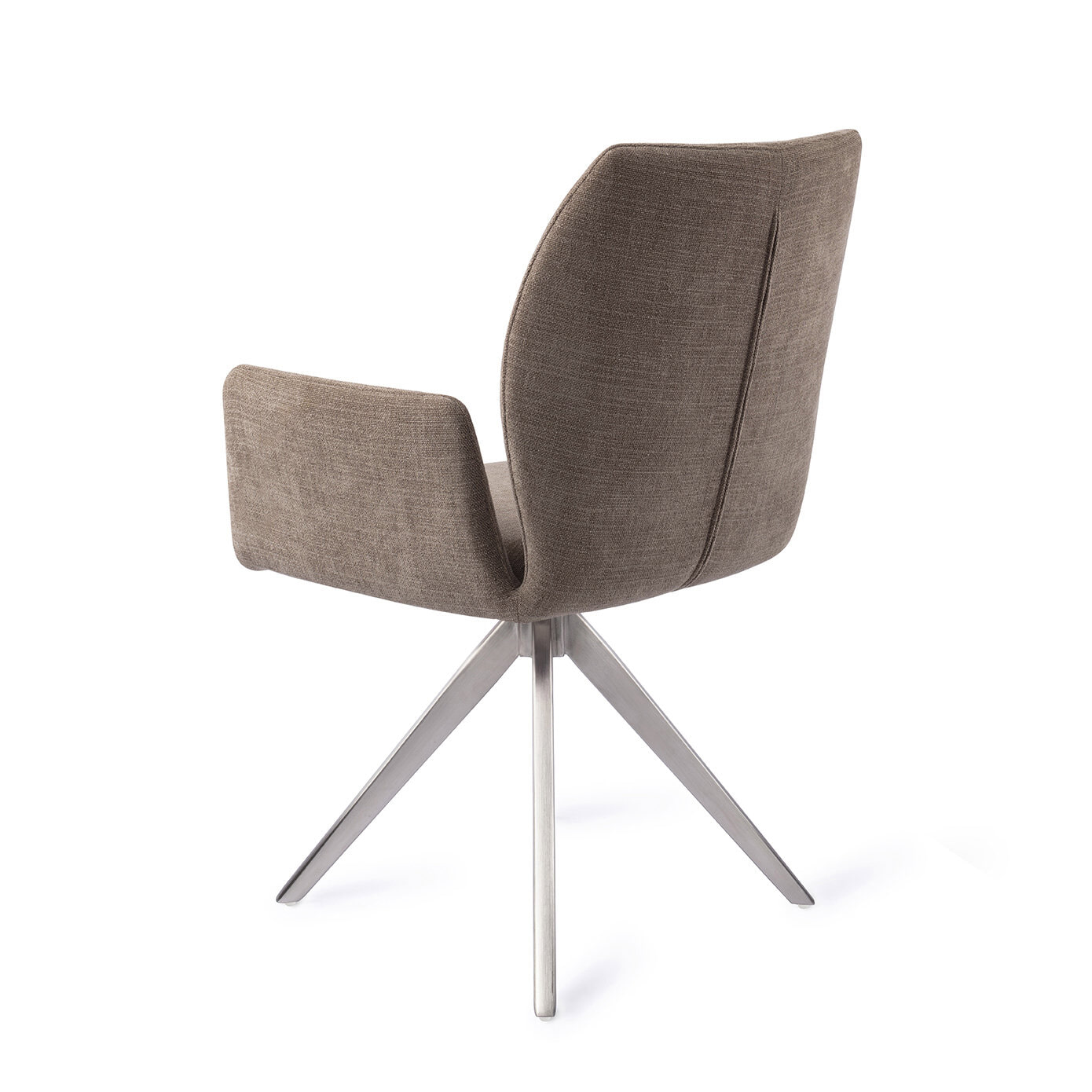 Jesper Home Draaibare Eetkamerstoel 'Misaki' Turn Steel, kleur Mocha Mist
