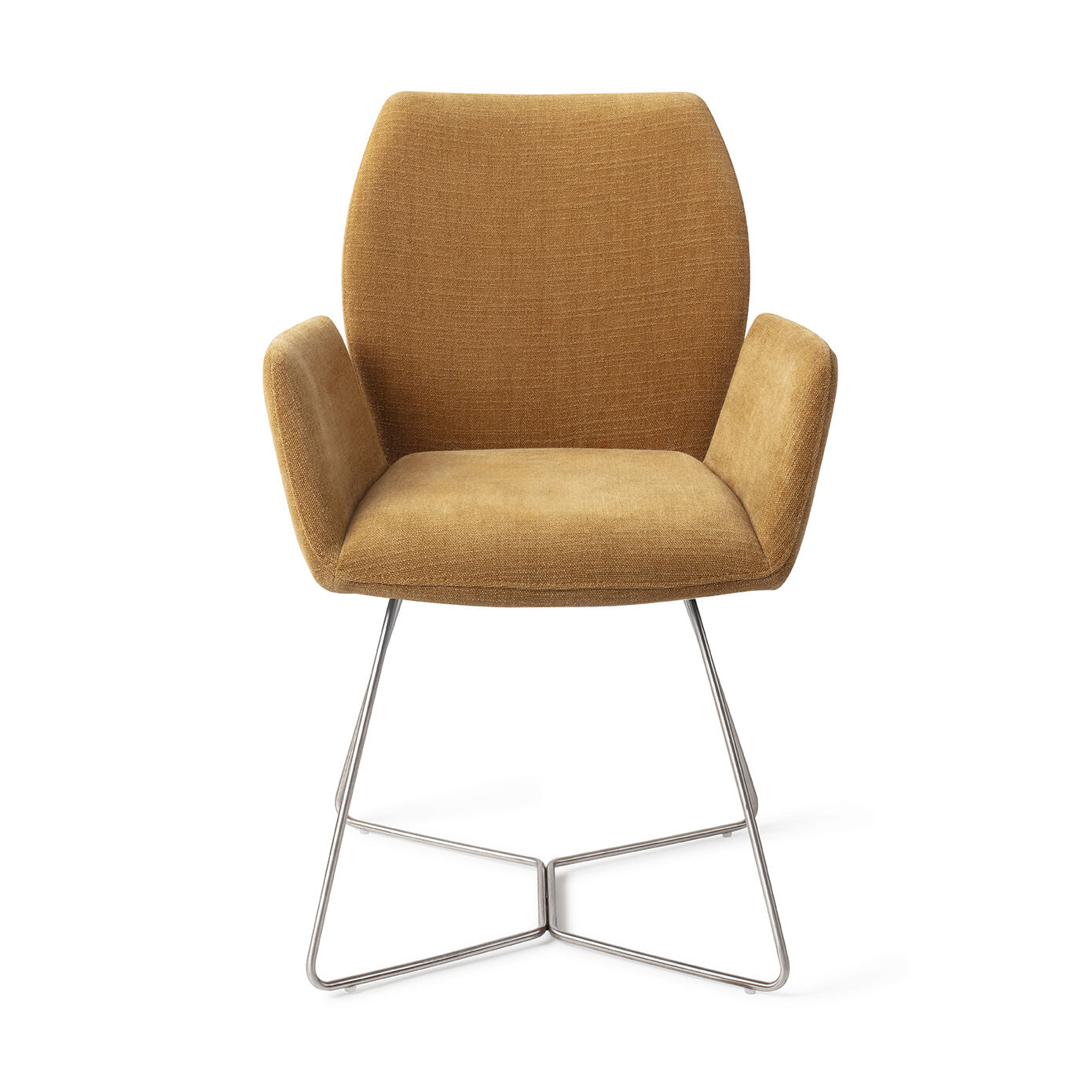 Jesper Home Eetkamerstoel 'Misaki' Beehive Steel, kleur Honey Harvest
