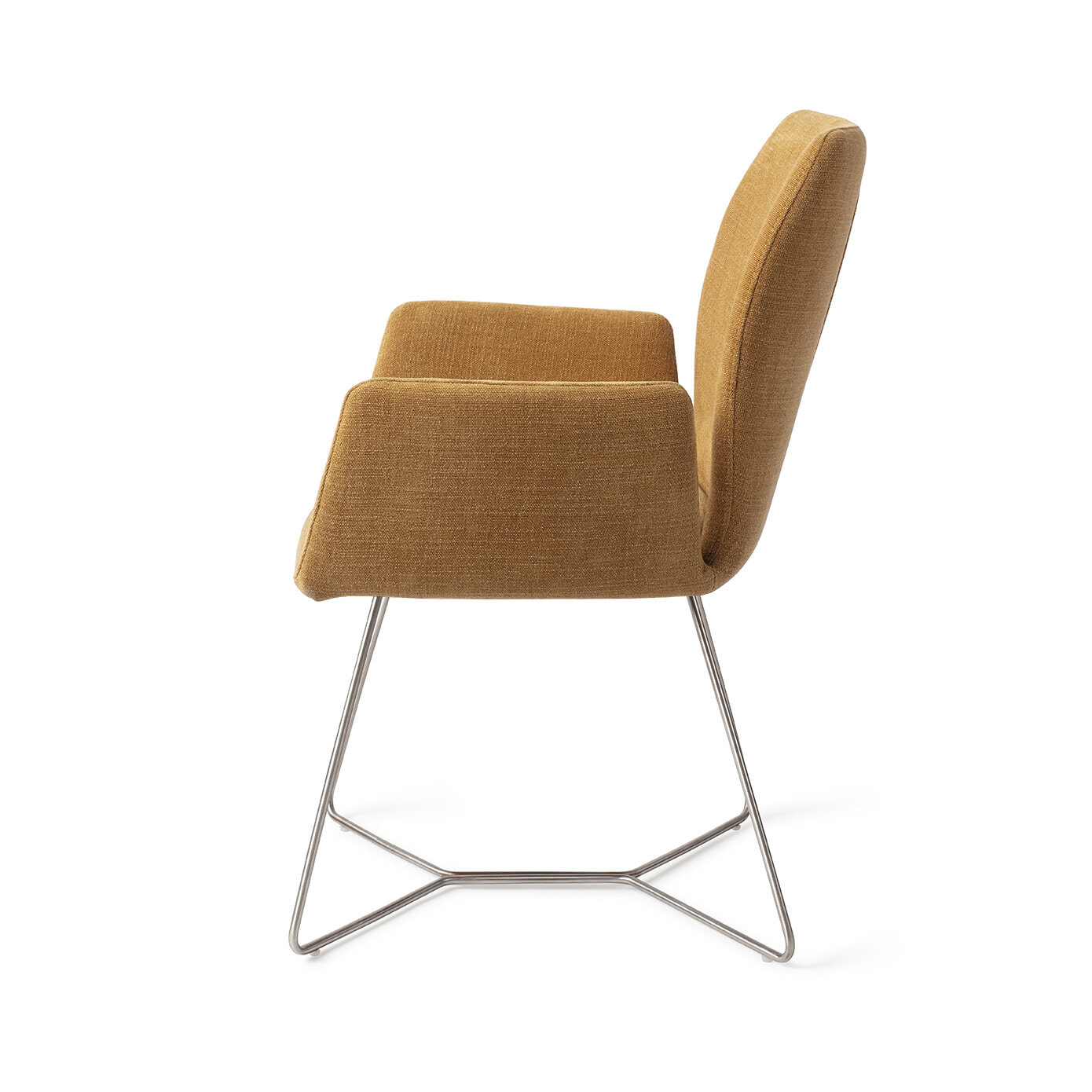 Jesper Home Eetkamerstoel 'Misaki' Beehive Steel, kleur Honey Harvest