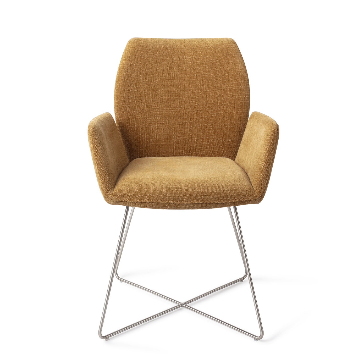 Jesper Home Eetkamerstoel 'Misaki' Cross Steel, kleur Honey Harvest