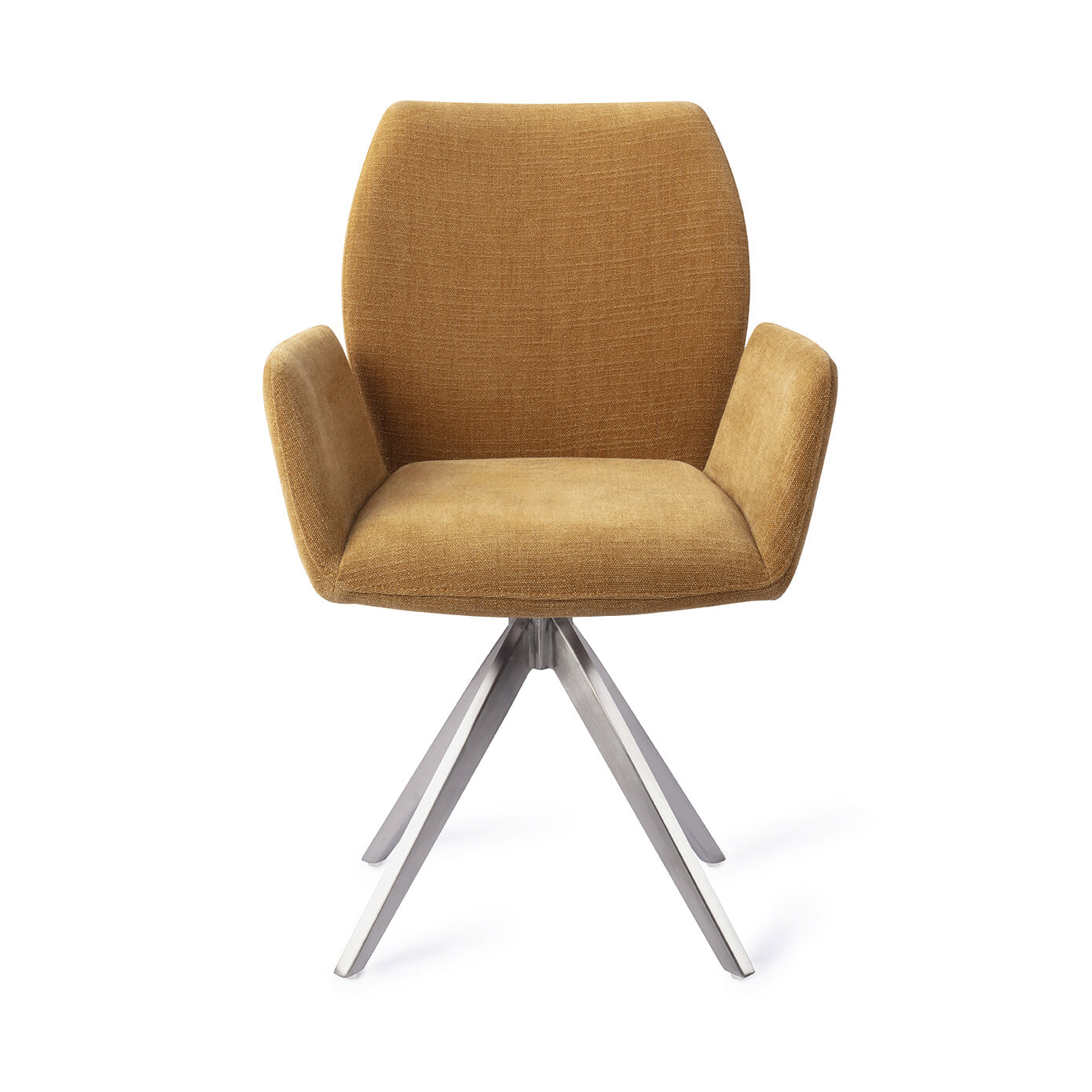 Jesper Home Draaibare Eetkamerstoel 'Misaki' Turn Steel, kleur Honey Harvest