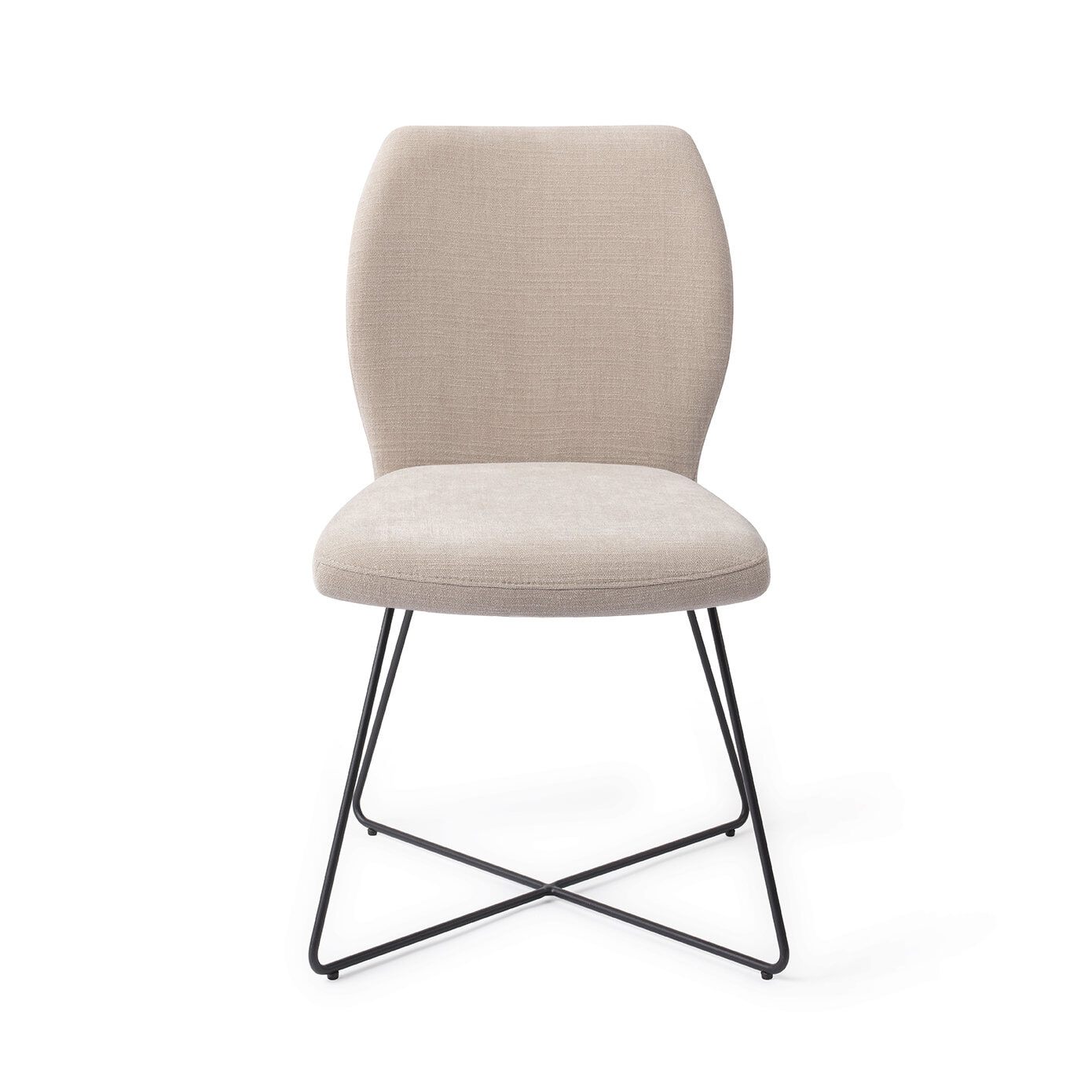Jesper Home Eetkamerstoel 'Ikata' Cross Black, kleur Sand Strand