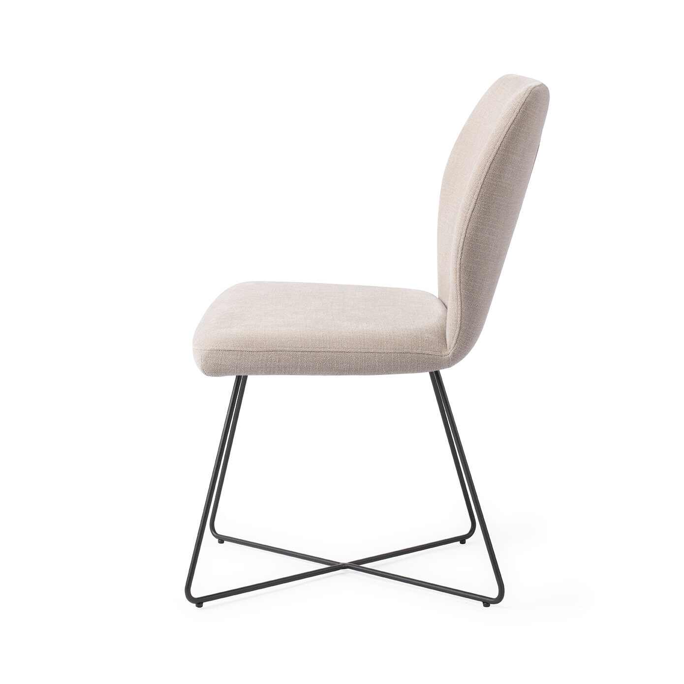 Jesper Home Eetkamerstoel 'Ikata' Cross Black, kleur Sand Strand