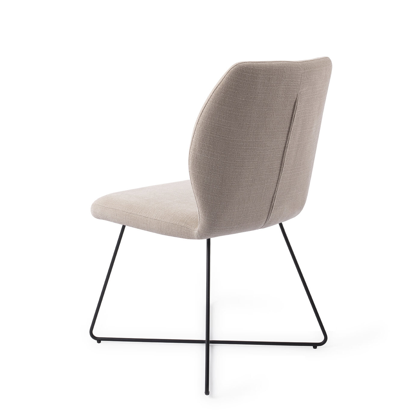 Jesper Home Eetkamerstoel 'Ikata' Cross Black, kleur Sand Strand