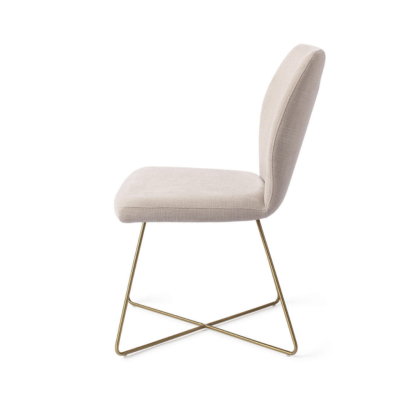 Jesper Home Eetkamerstoel 'Ikata' Cross Gold, kleur Sand Strand