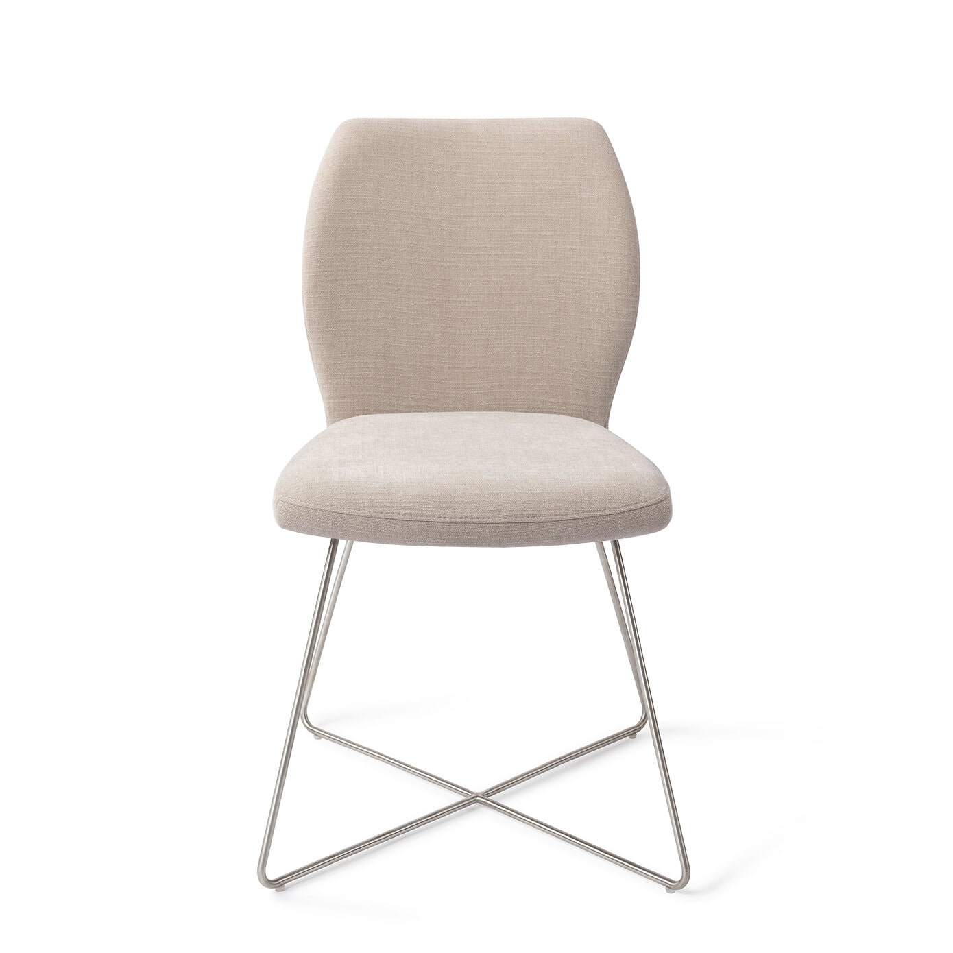 Jesper Home Eetkamerstoel 'Ikata' Cross Steel, kleur Sand Strand