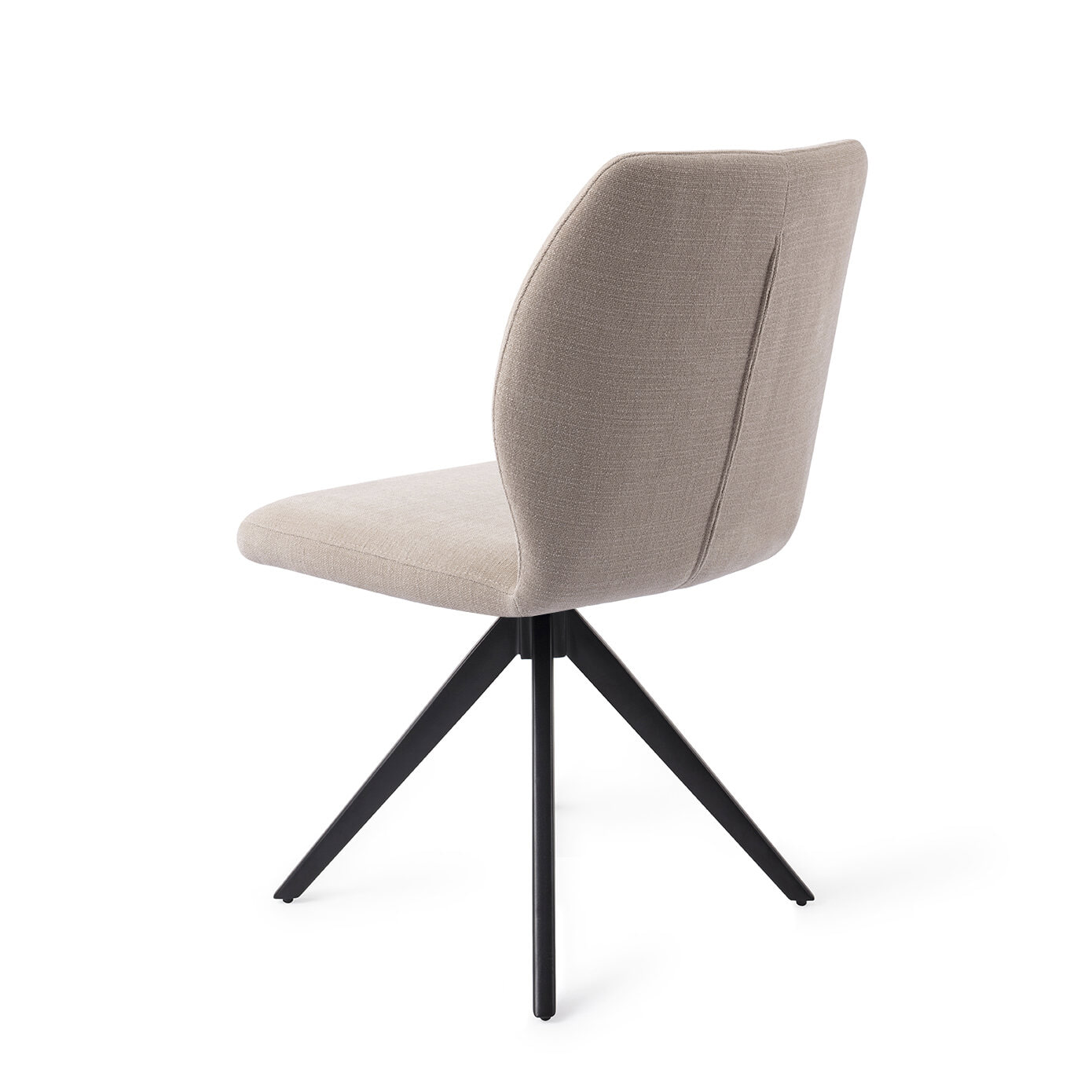 Jesper Home Draaibare Eetkamerstoel 'Ikata' Turn Black, kleur Sand Strand