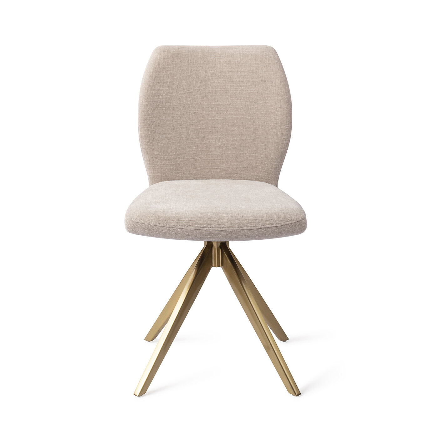 Jesper Home Draaibare Eetkamerstoel 'Ikata' Turn Gold, kleur Sand Strand
