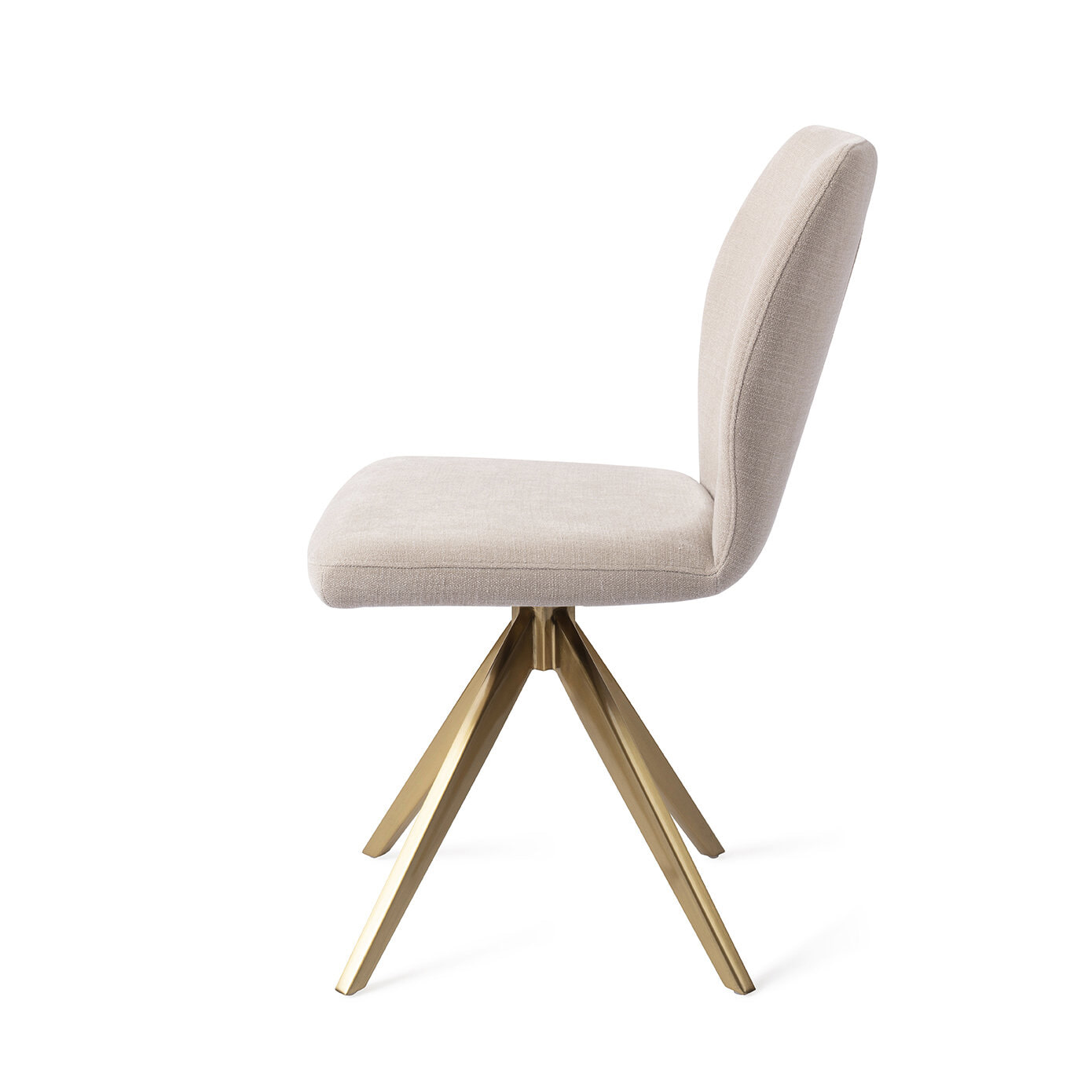 Jesper Home Draaibare Eetkamerstoel 'Ikata' Turn Gold, kleur Sand Strand