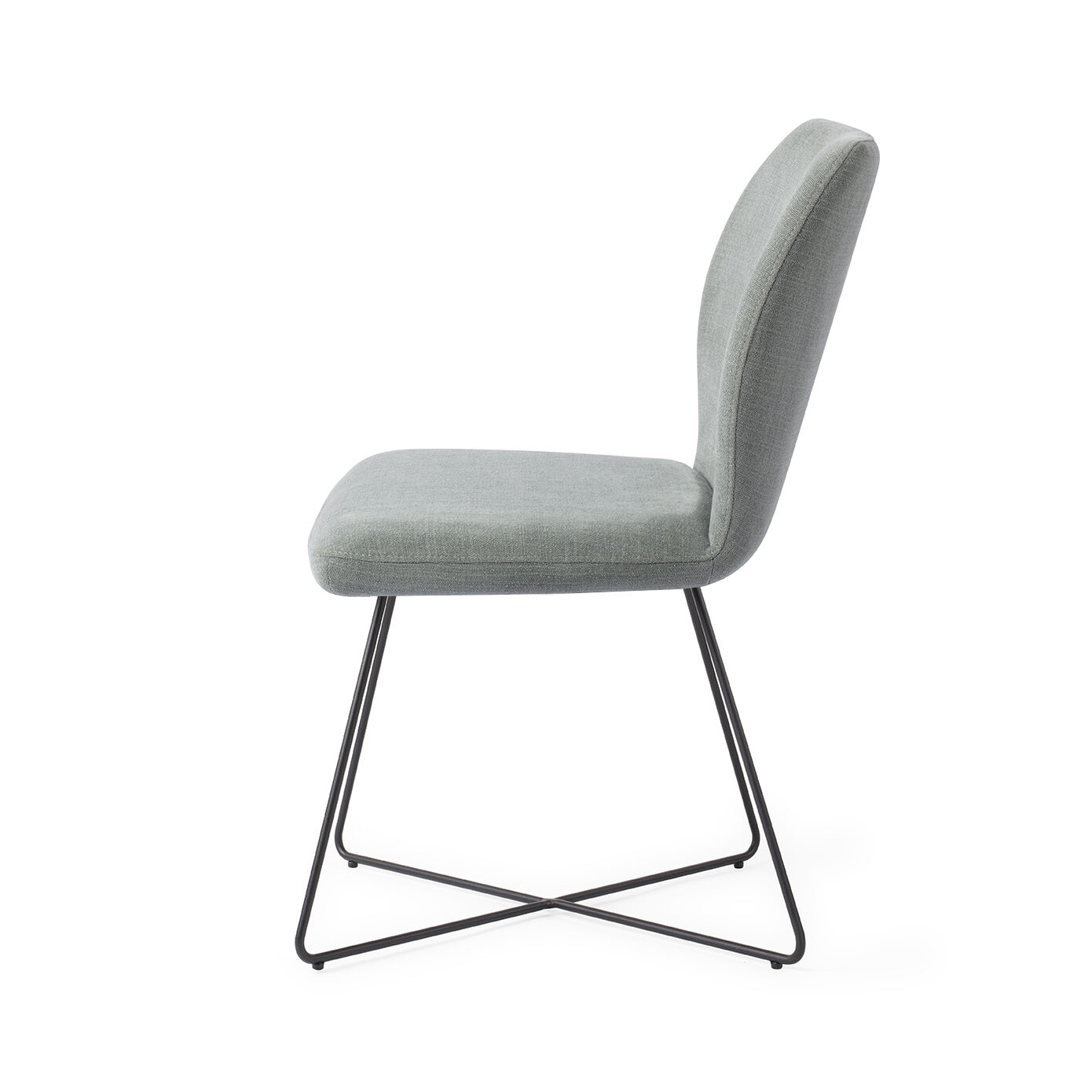 Jesper Home Eetkamerstoel 'Ikata' Cross Black, kleur Breezy Blue